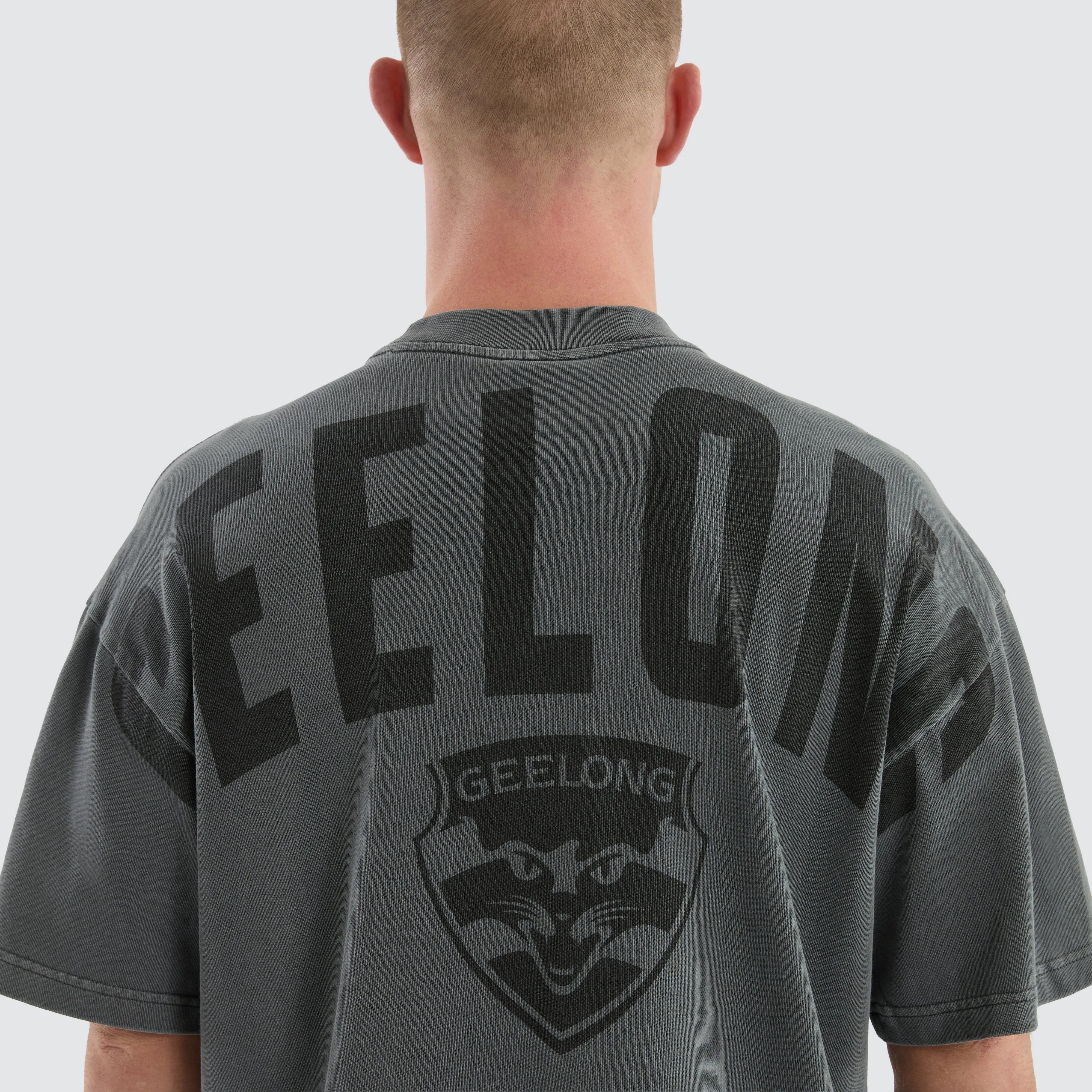 Geelong Cats AFL Hunter Tee Pigment Charcoal sold by Neverland product image thumbnail 3