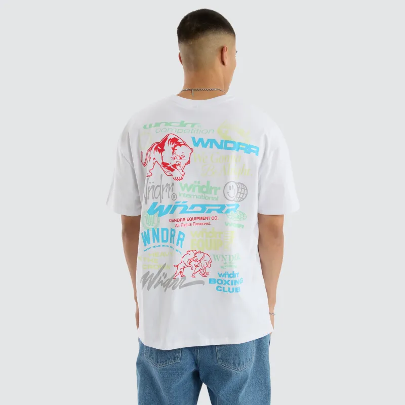 Syndicate Box Fit Tee White sold by Neverland
