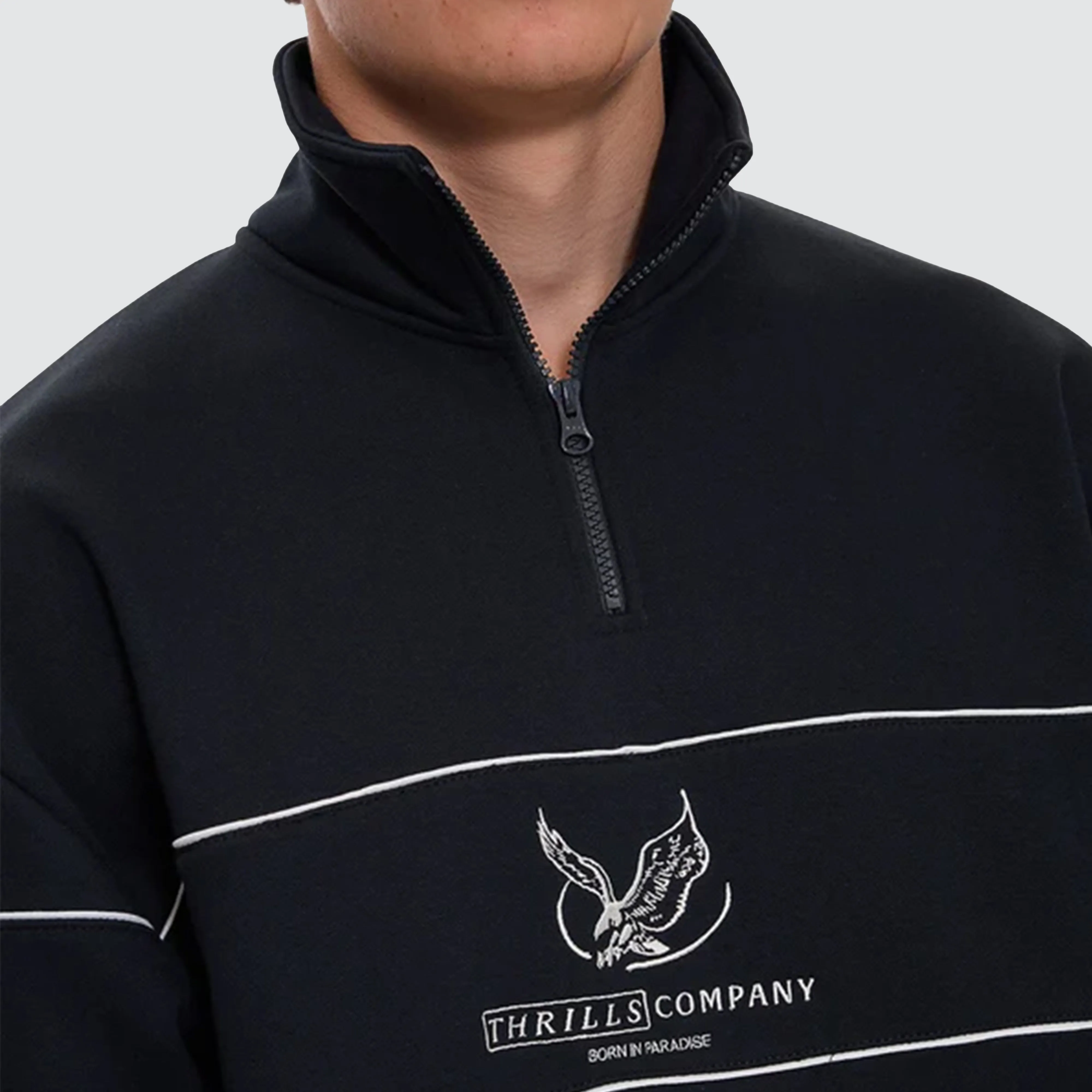 Glory Quarter Zip Fleece Black sold by Neverland product image thumbnail 3