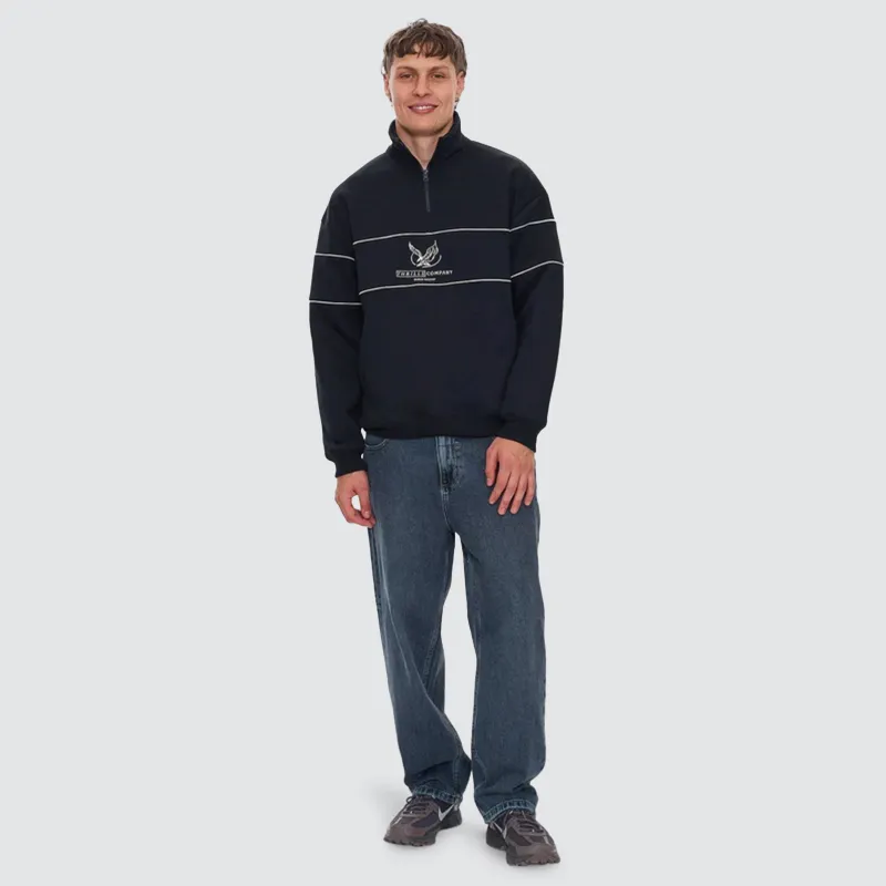 Glory Quarter Zip Fleece Black sold by Neverland