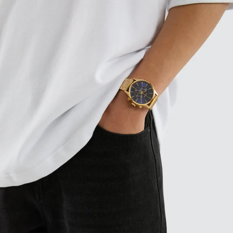 Sentry Chrono Watch Gold/Blue Sunray sold by Neverland
