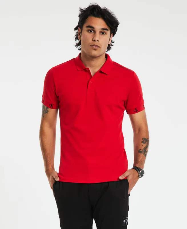 Logo Jacquard Polo Candy Apple Red sold by Neverland