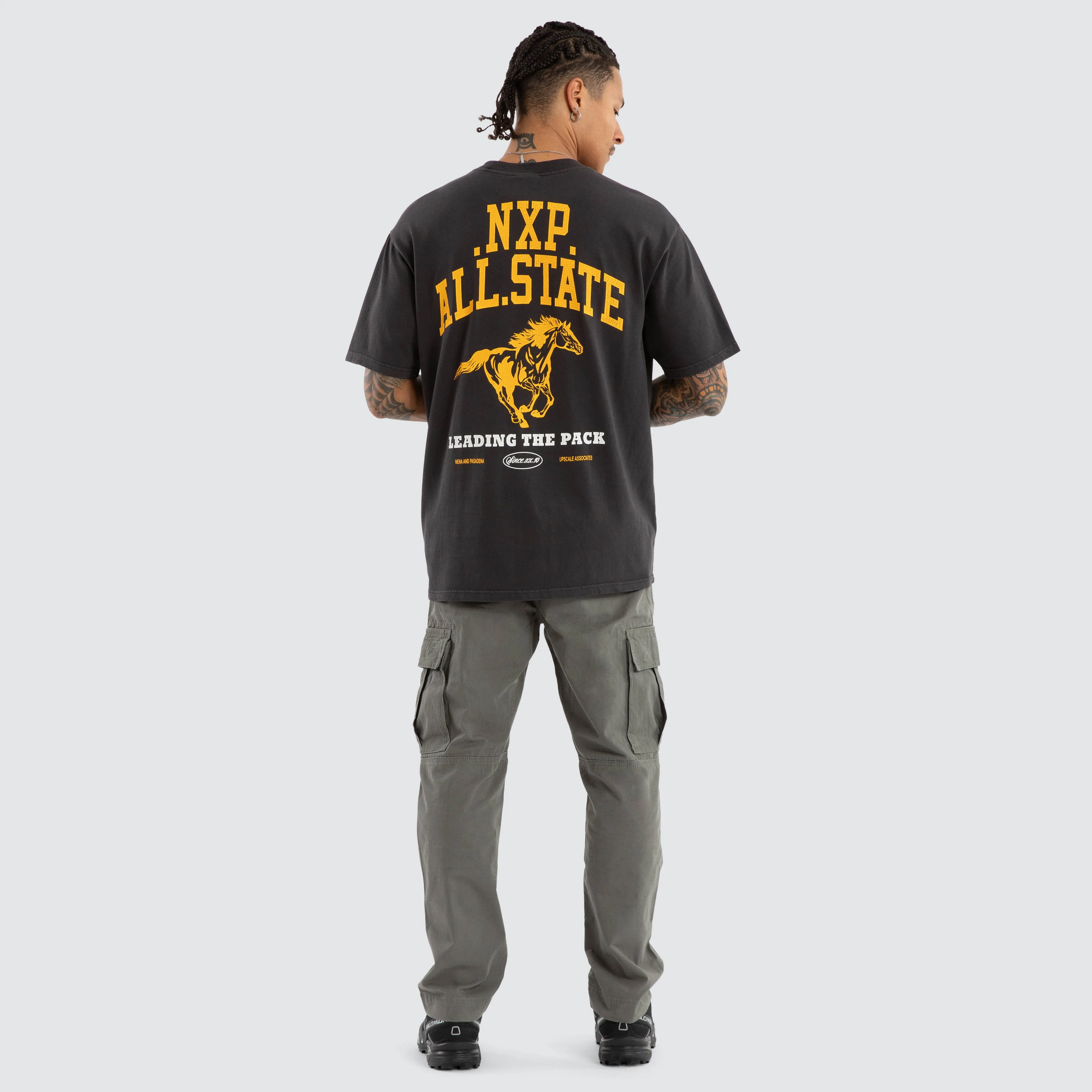 All State Box Fit Tee Pigment Black sold by Neverland product image thumbnail 5