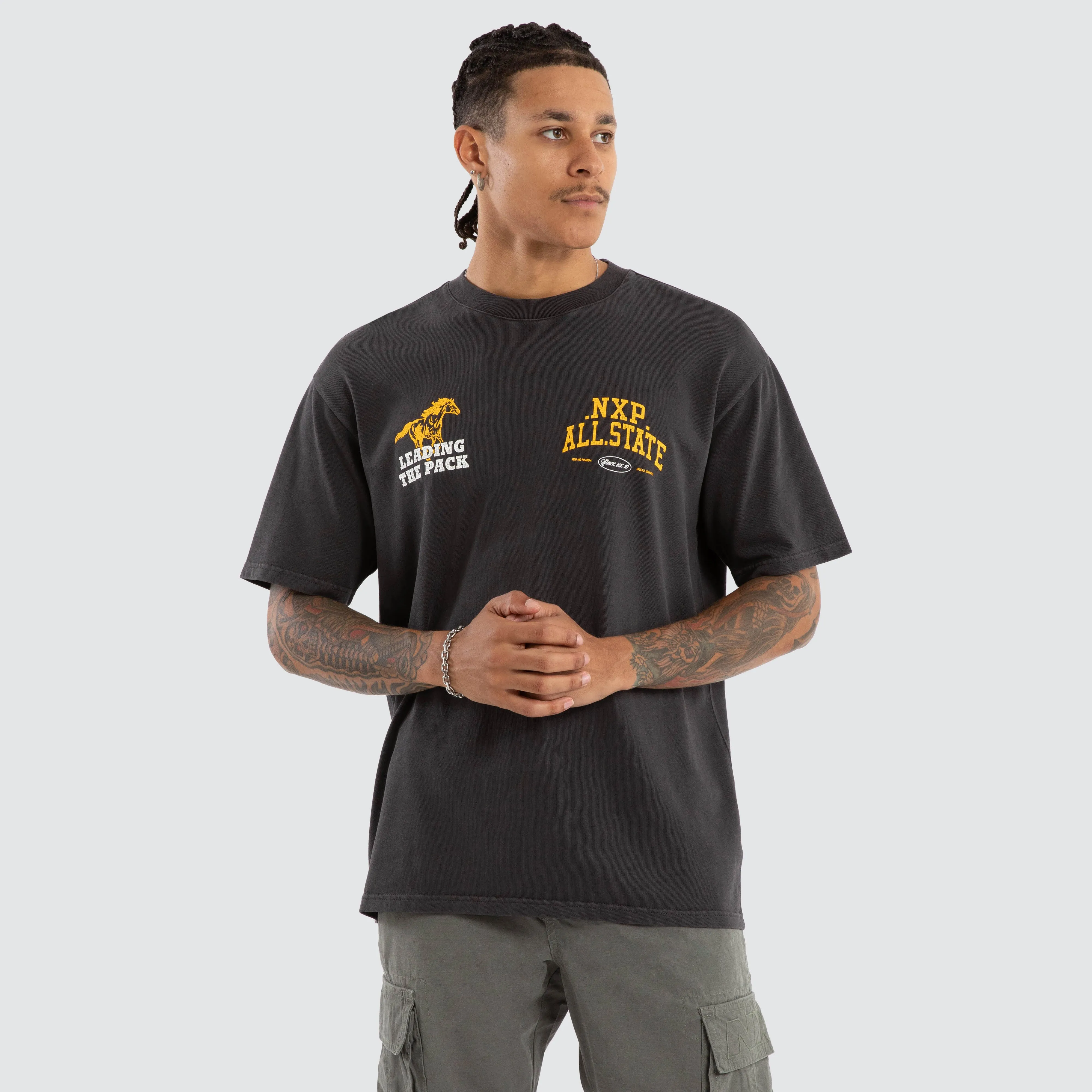 All State Box Fit Tee Pigment Black sold by Neverland product image thumbnail 2