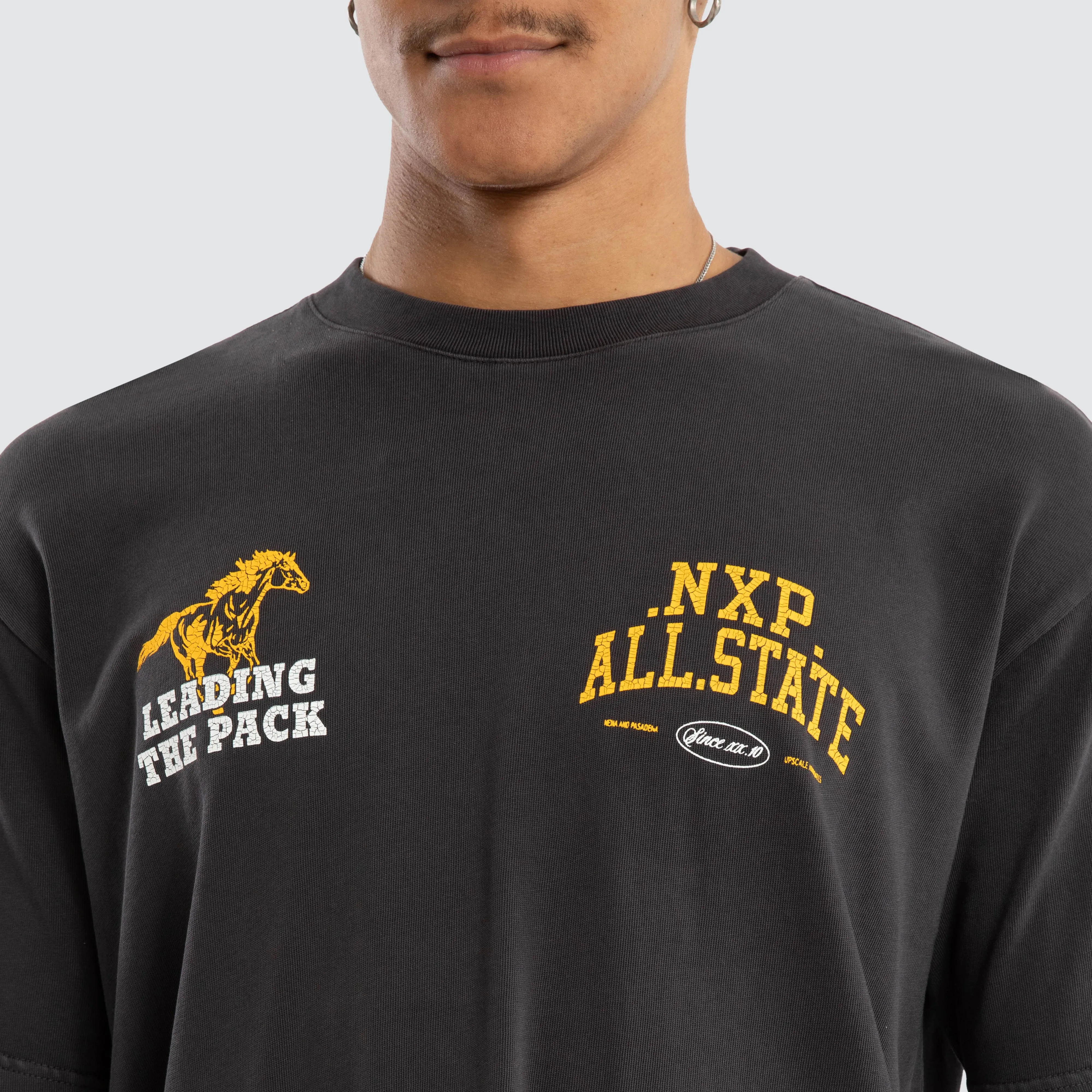 All State Box Fit Tee Pigment Black sold by Neverland product image thumbnail 3