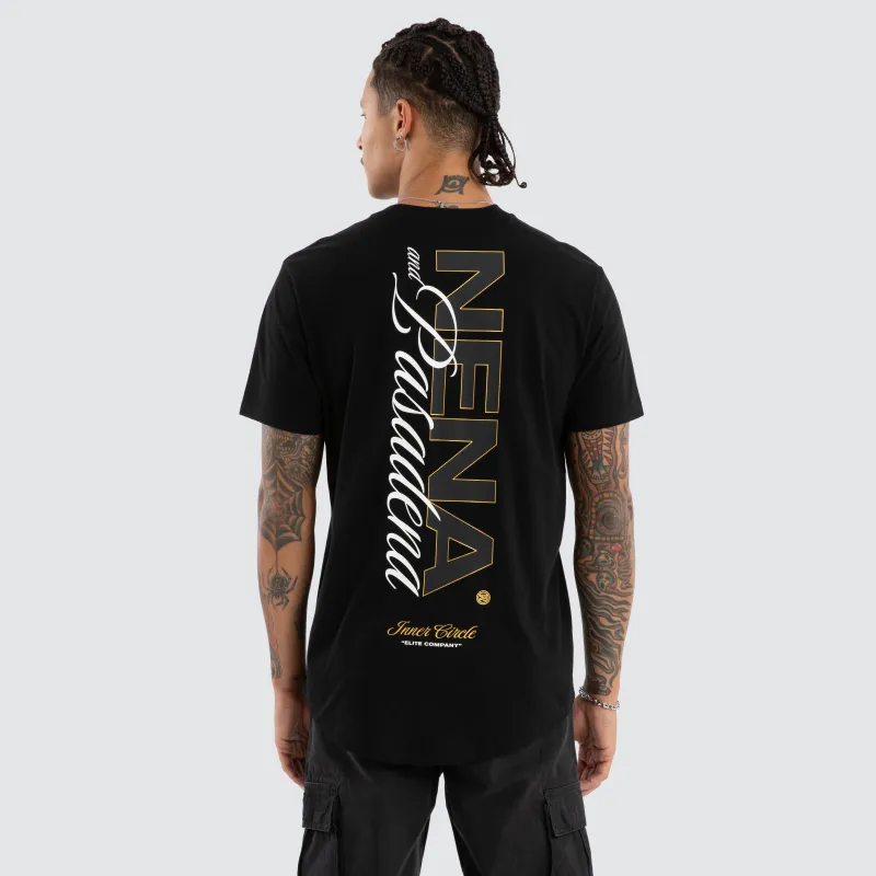 Veered Dual Curved Tee Jet Black sold by Neverland