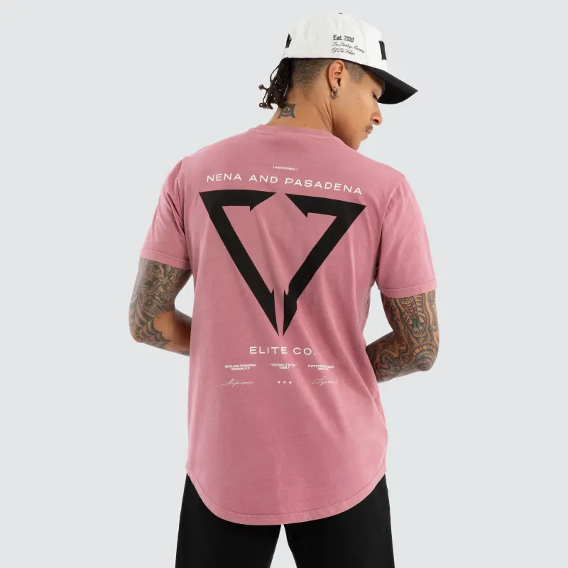 Wave Dual Curved Tee Pigment Mesa Rose sold by Neverland