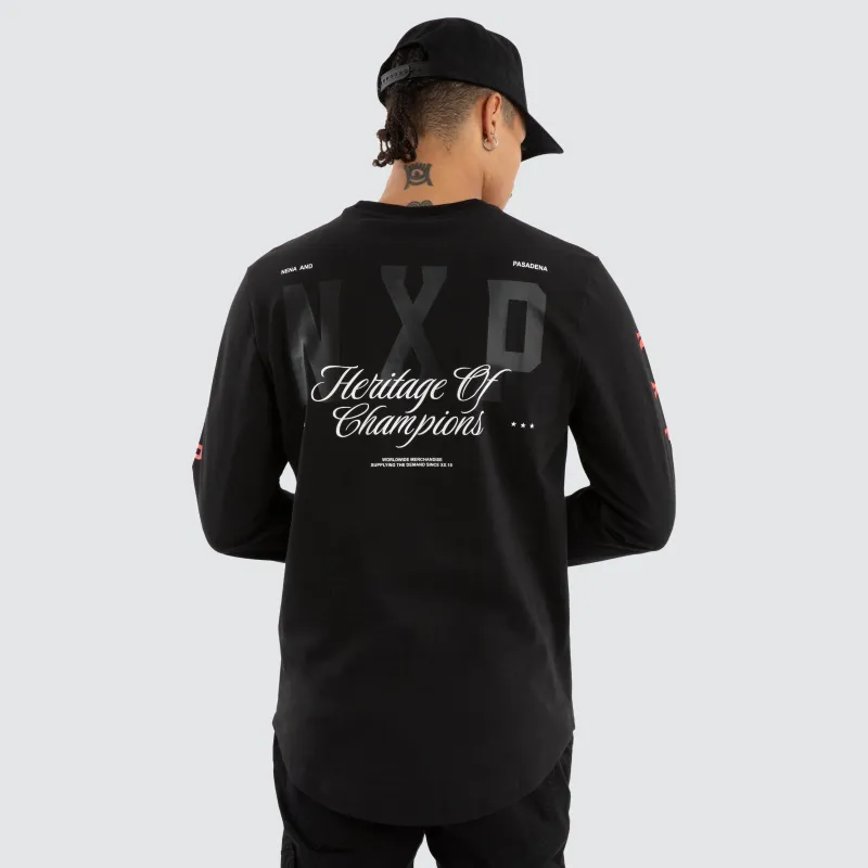 Final Dual Curved Longsleeve Tee Jet Black sold by Neverland