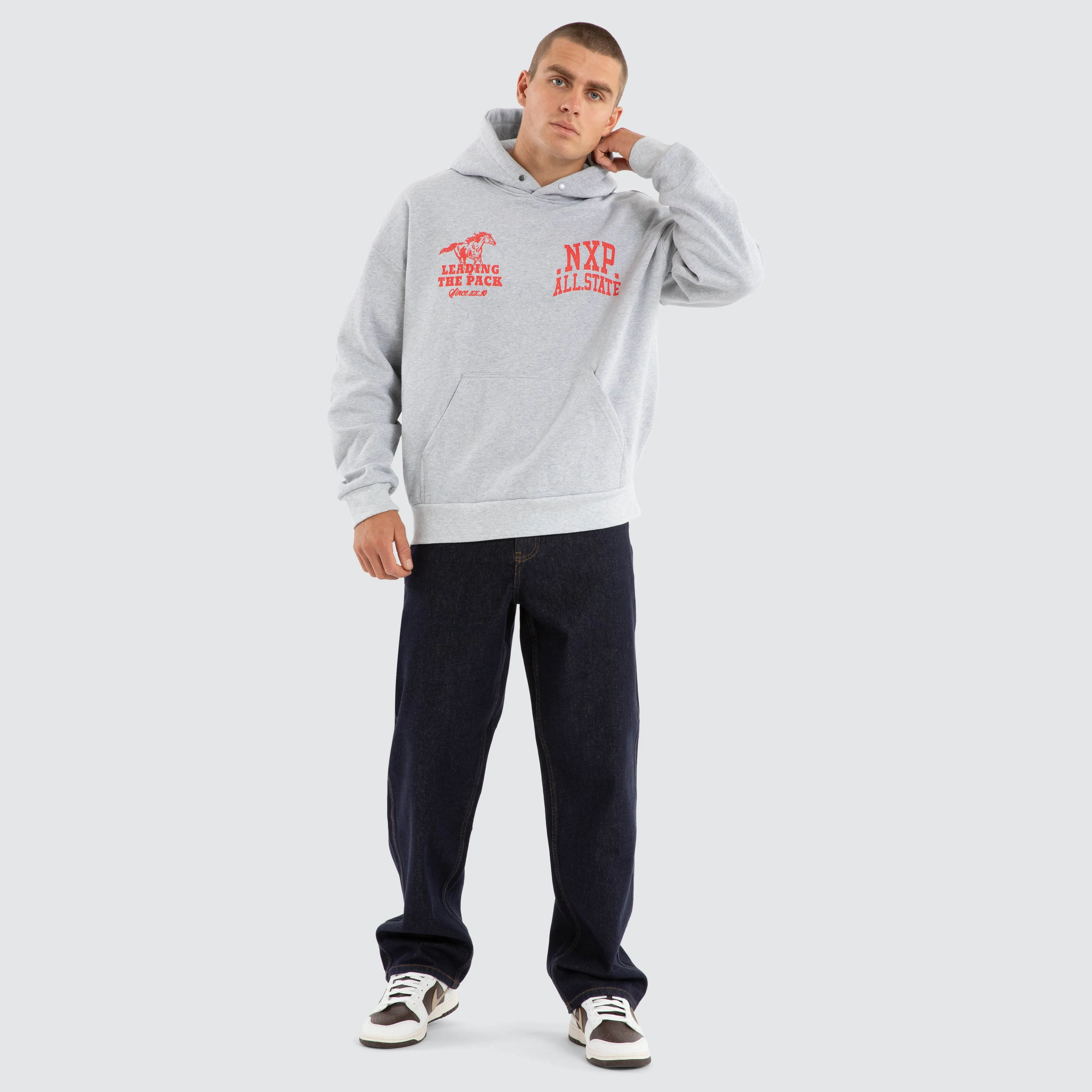 Pack Box Fit Hoodie Grey Marle sold by Neverland product image thumbnail 2