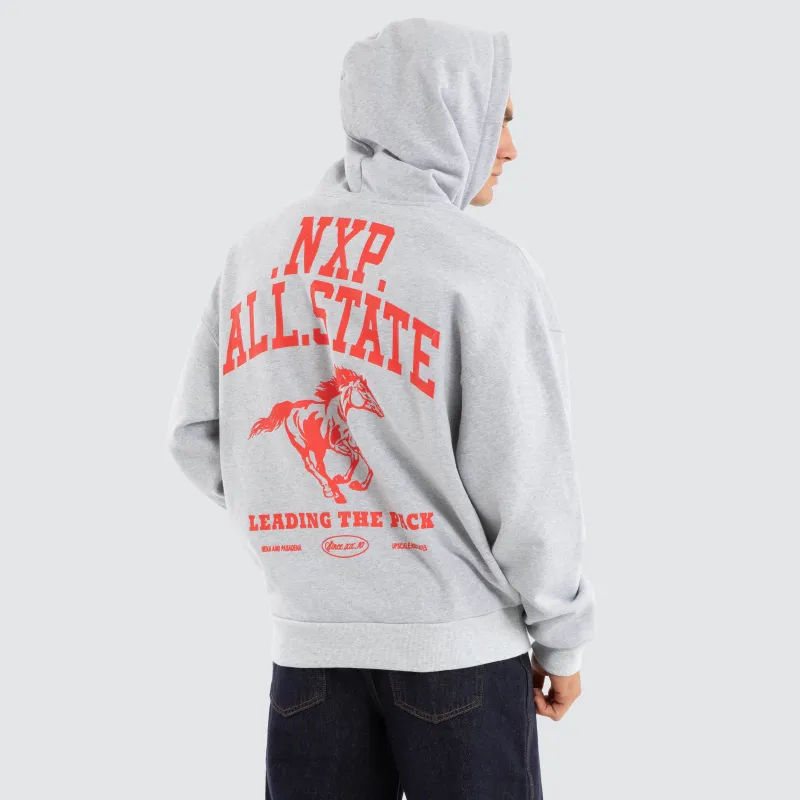 Pack Box Fit Hoodie Grey Marle sold by Neverland