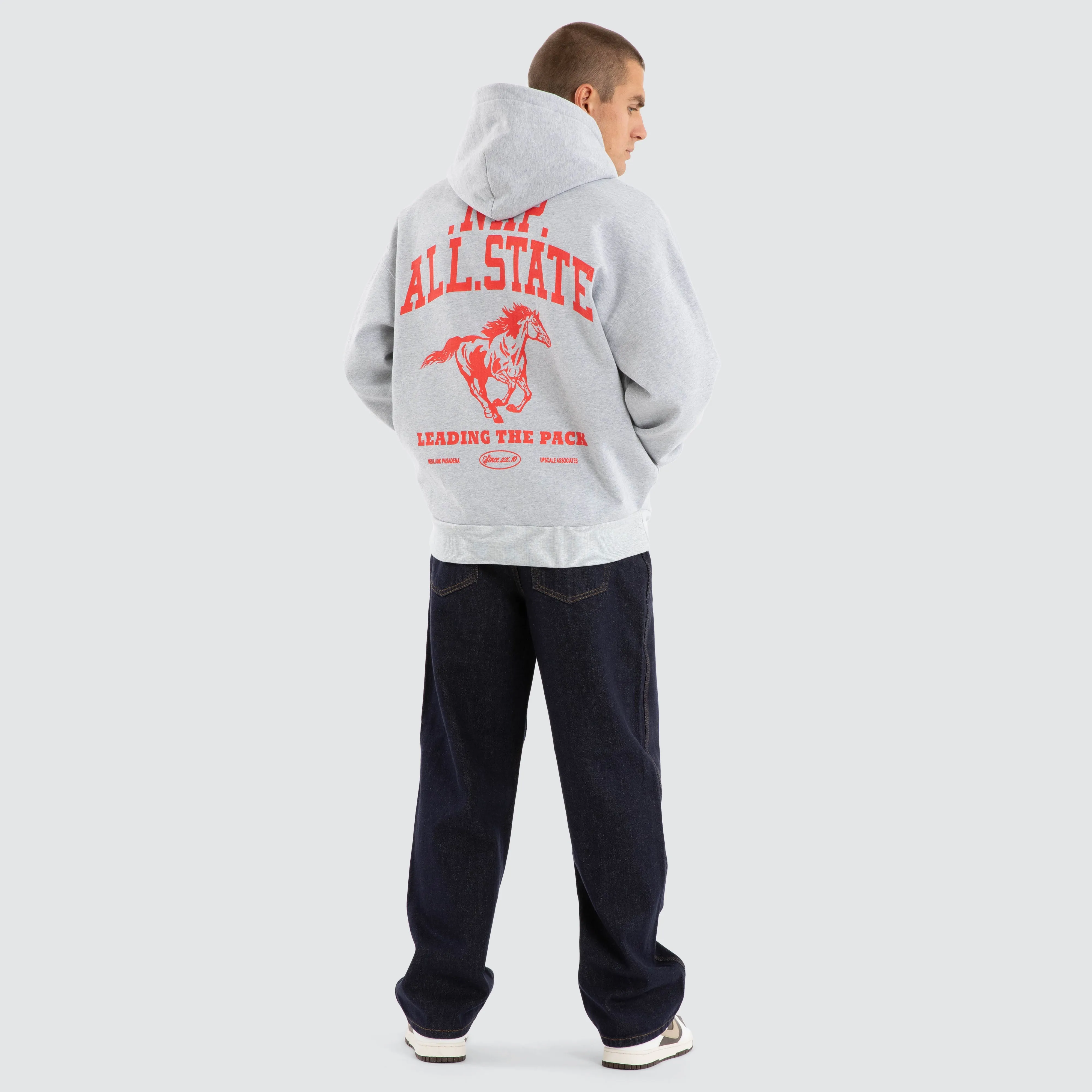 Pack Box Fit Hoodie Grey Marle sold by Neverland product image thumbnail 5