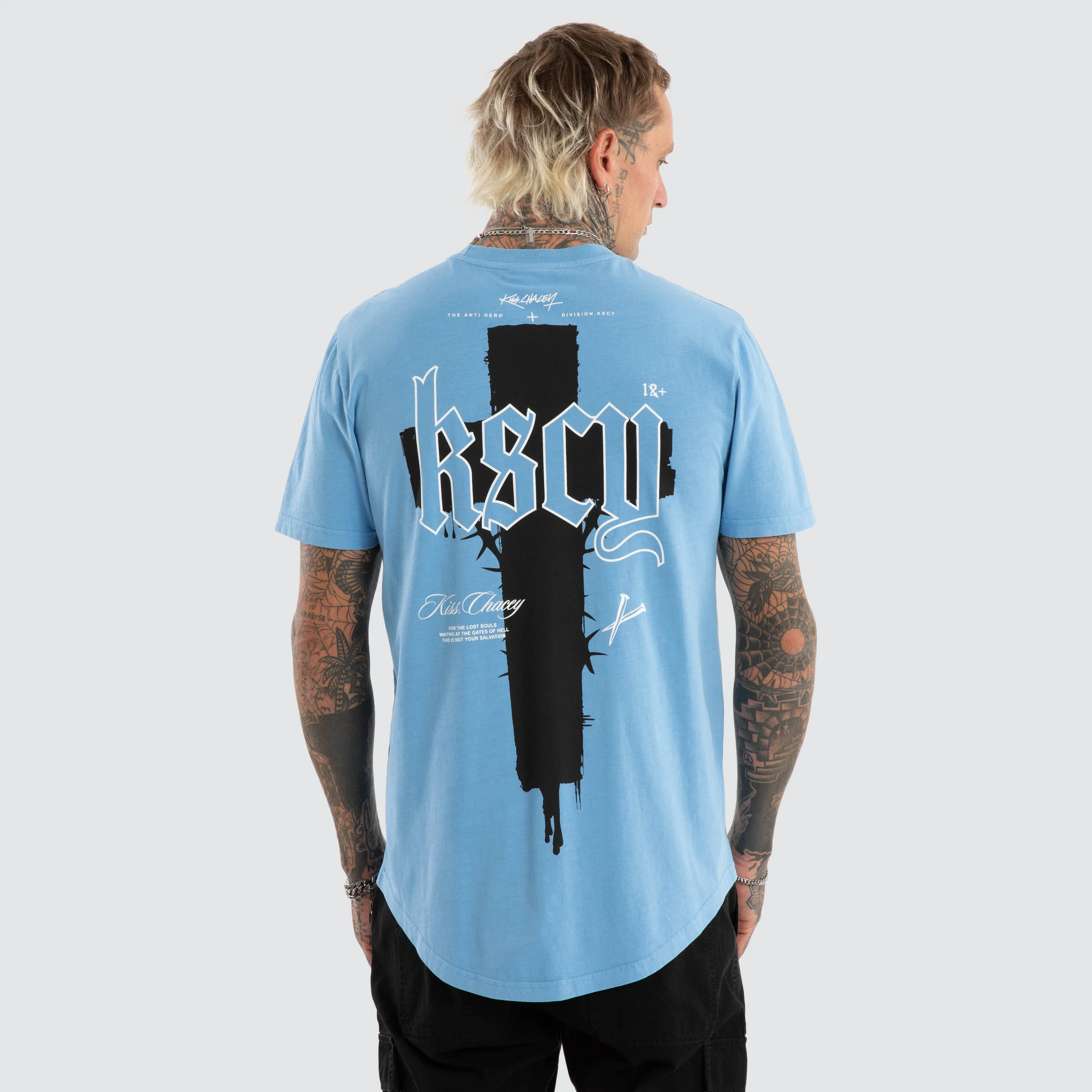 Church Dual Curved Tee Pigment Blissful Blue sold by Neverland