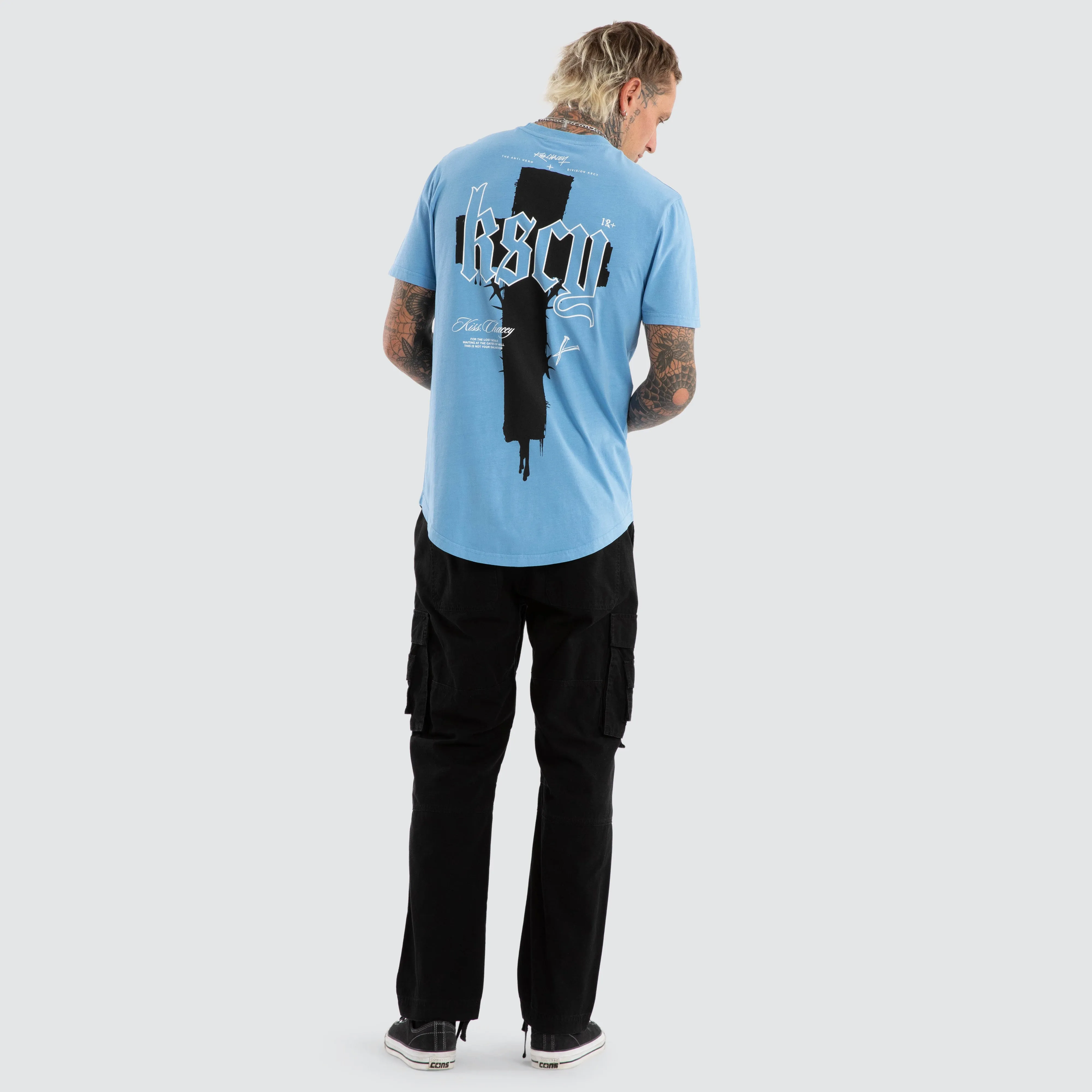 Church Dual Curved Tee Pigment Blissful Blue sold by Neverland product image thumbnail 5