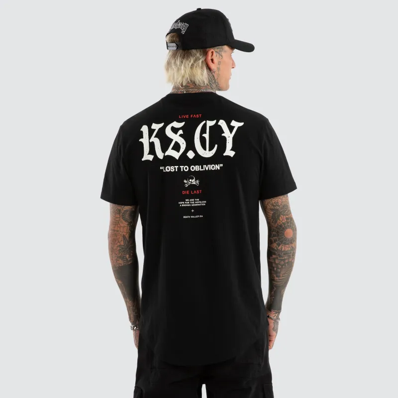 England Dual Curved Tee Jet Black sold by Neverland