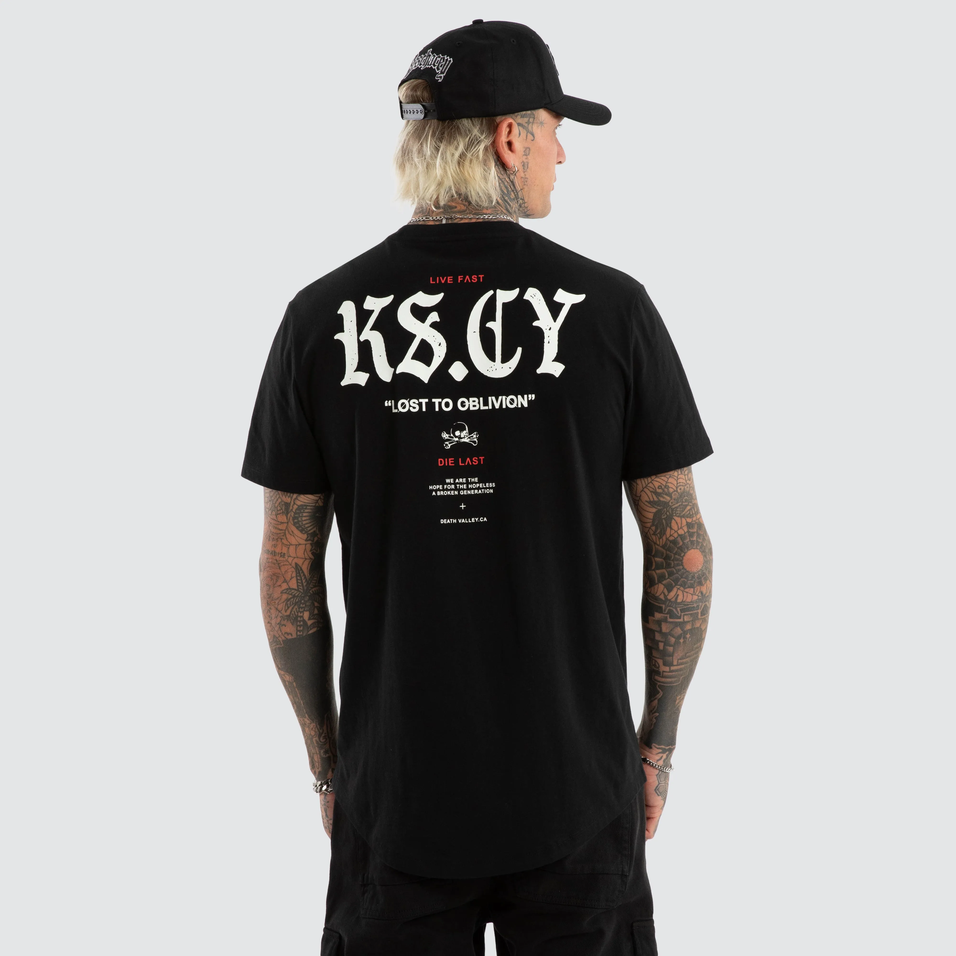 England Dual Curved Tee Jet Black sold by Neverland