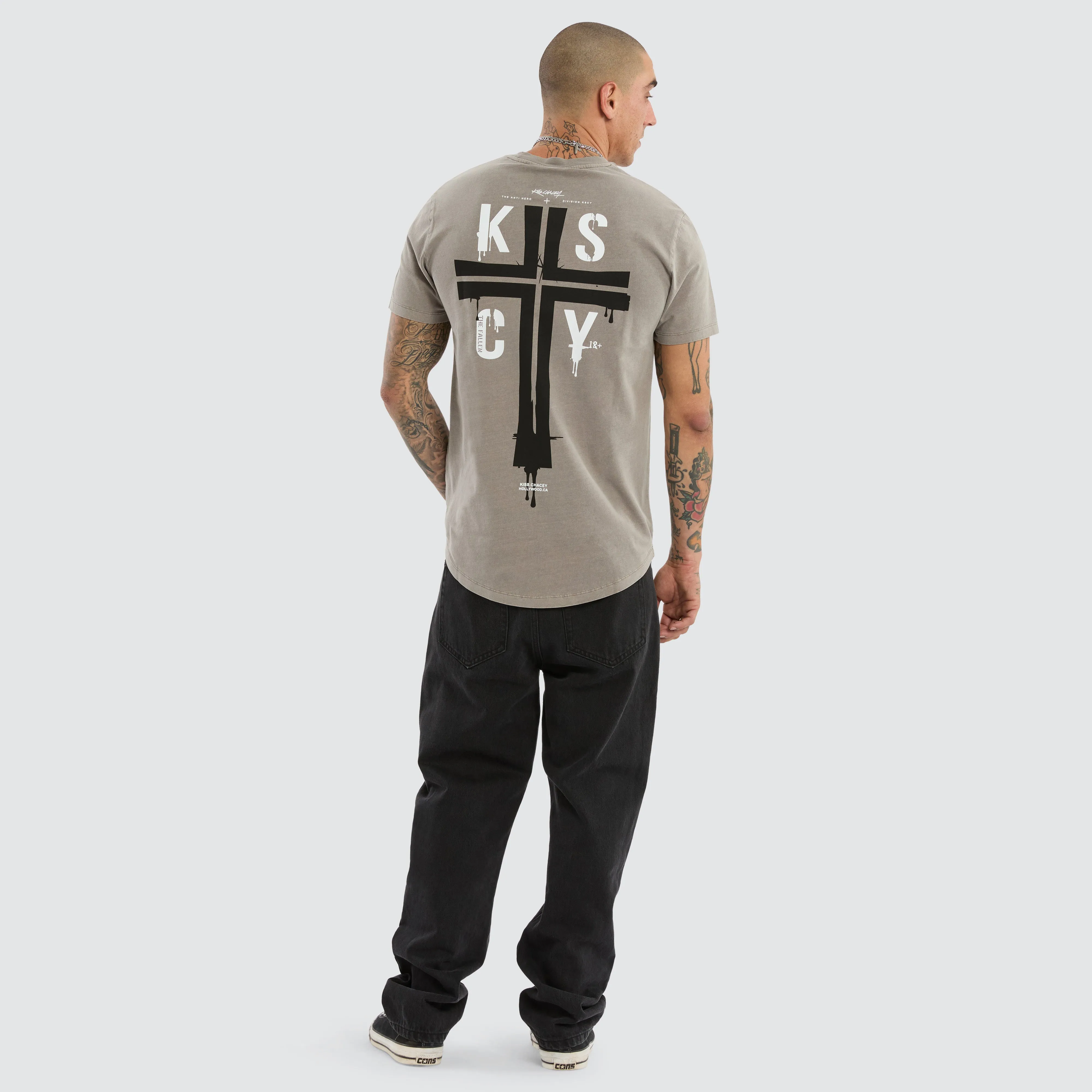 Alpha Dual Curved Tee Pigment Elephant Grey sold by Neverland product image thumbnail 5