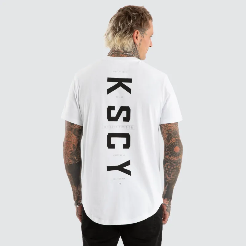 Stamp Dual Curved Tee Optical White sold by Neverland