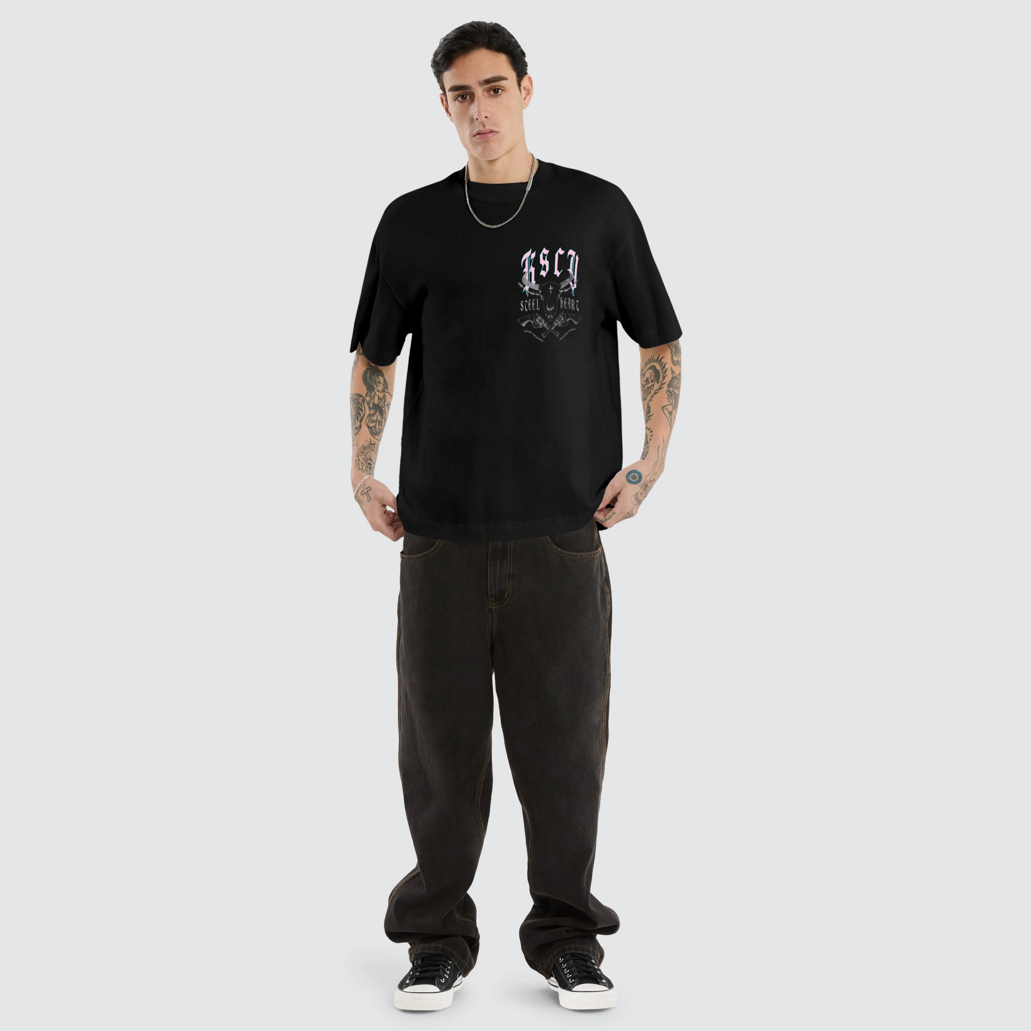 Steel Heart Street Tee Jet Black sold by Neverland product image thumbnail 2