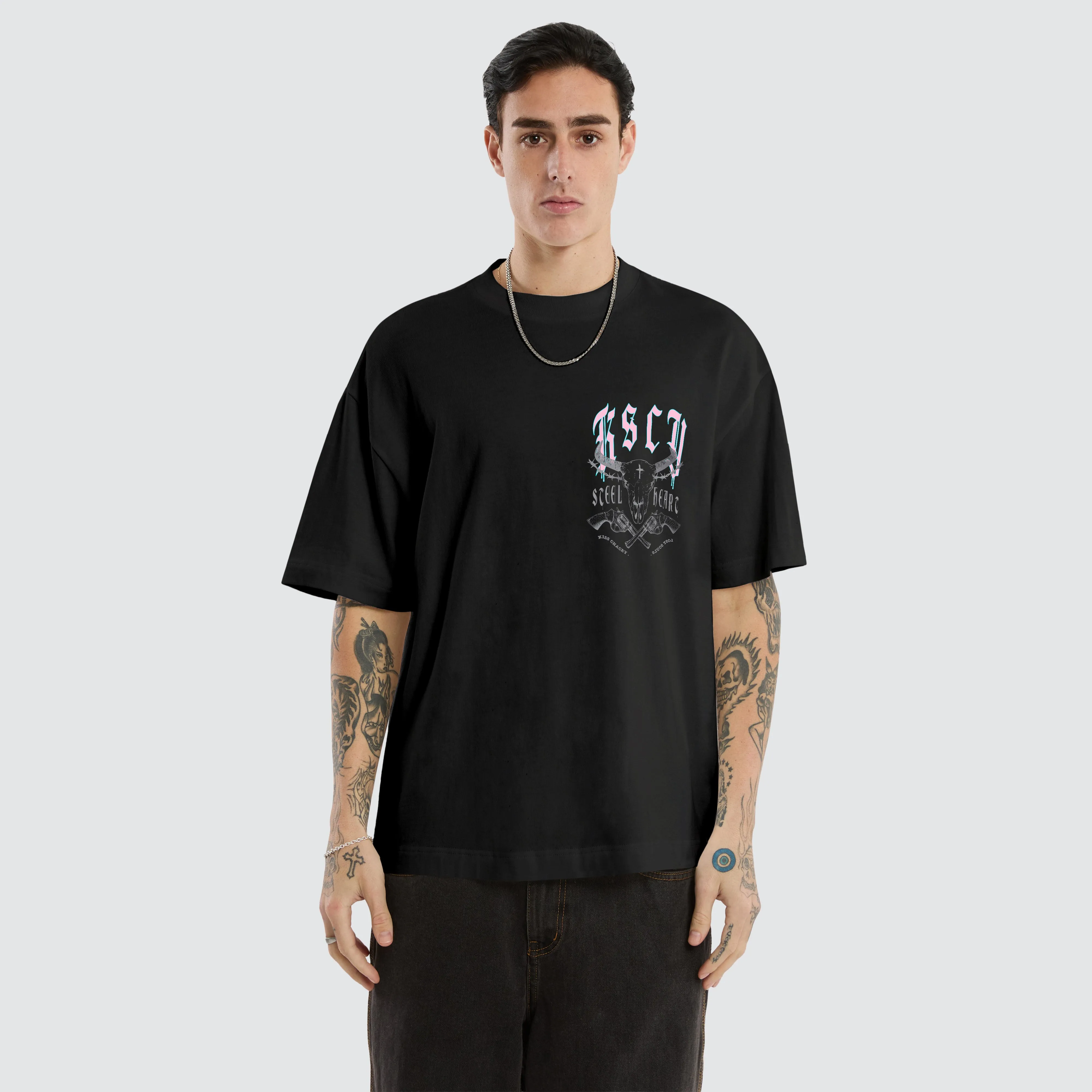 Steel Heart Street Tee Jet Black sold by Neverland product image thumbnail 3
