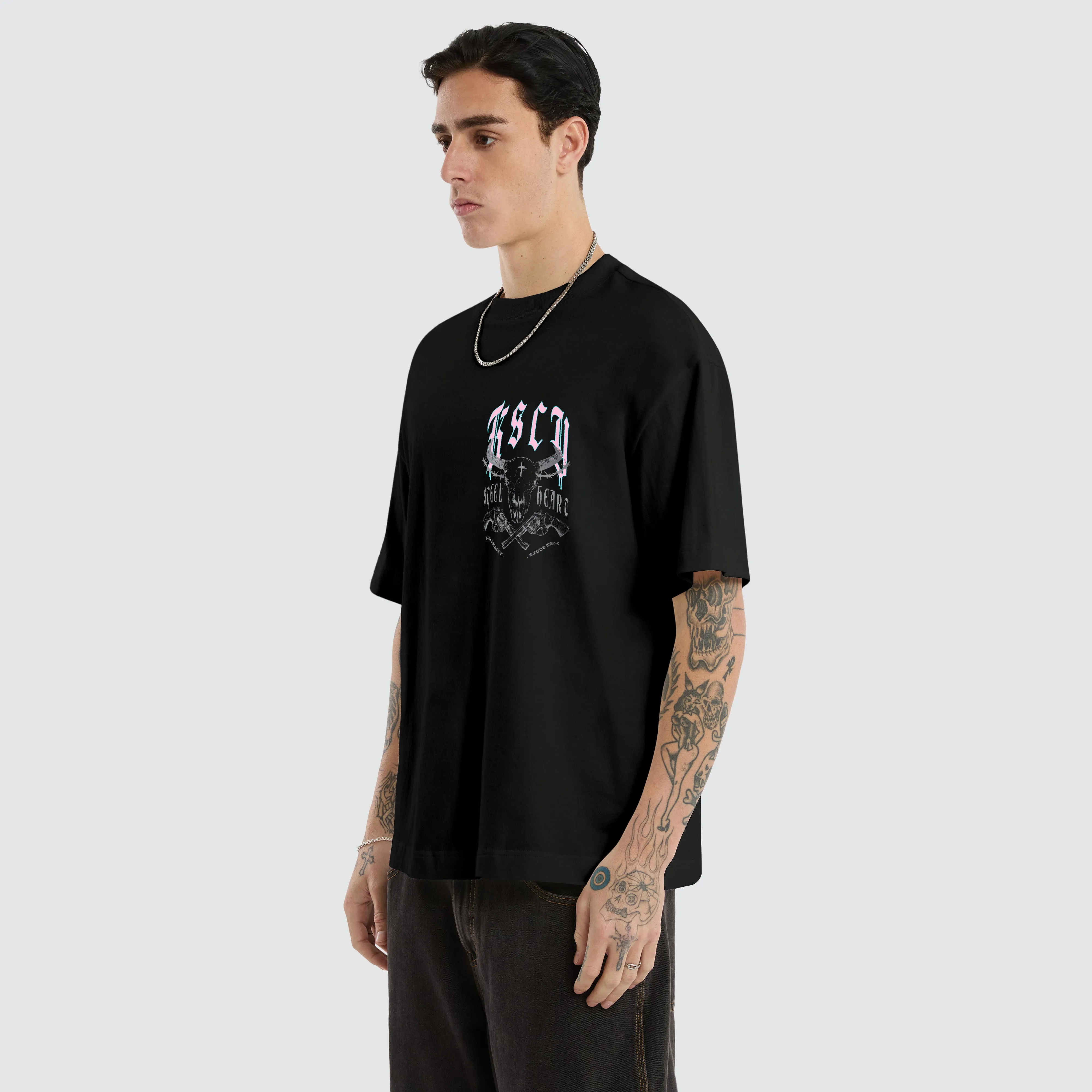 Steel Heart Street Tee Jet Black sold by Neverland product image thumbnail 5