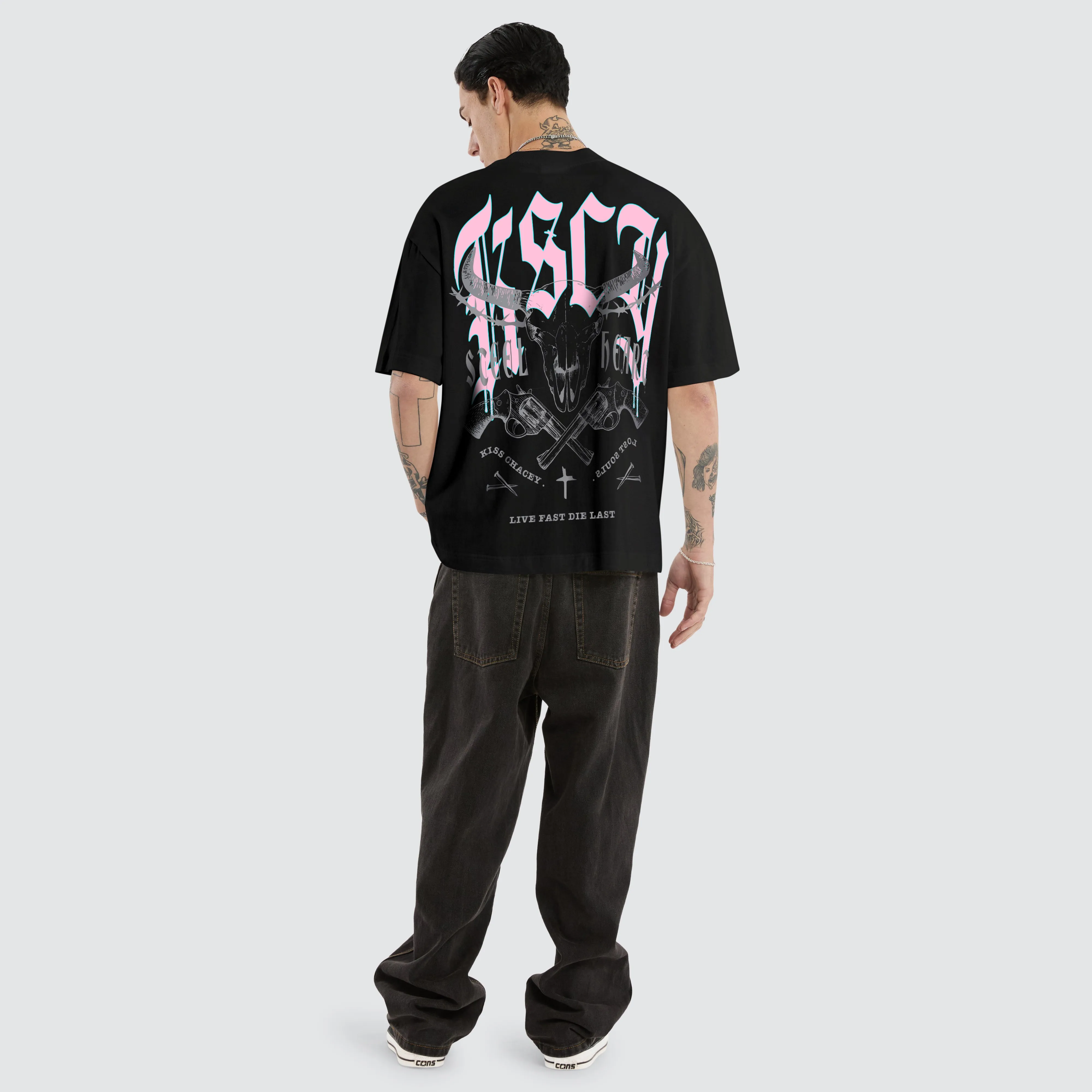 Steel Heart Street Tee Jet Black sold by Neverland product image thumbnail 4