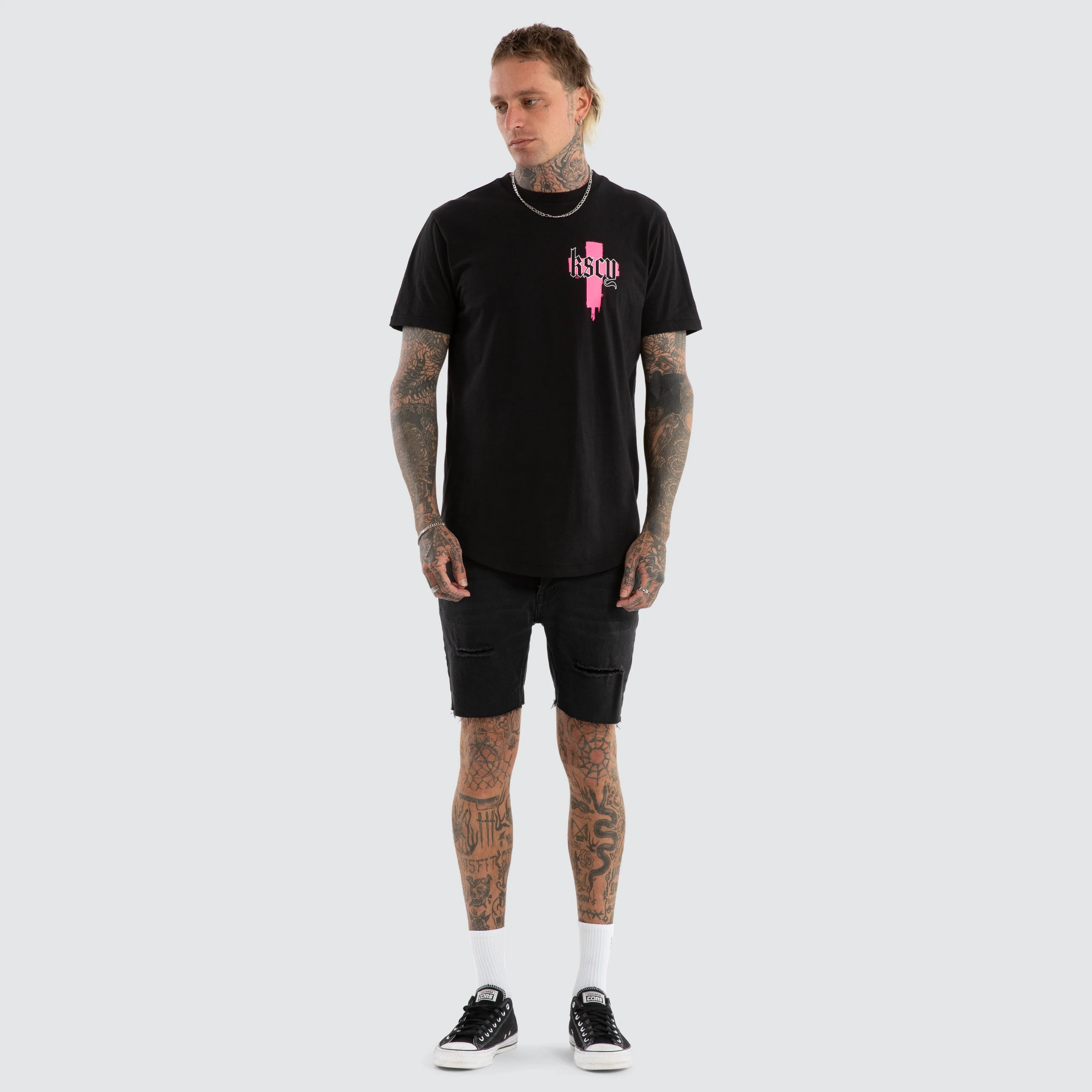 Church Dual Curved Tee Jet Black sold by Neverland product image thumbnail 2