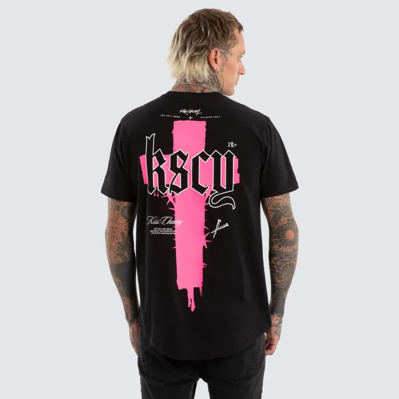 Church Dual Curved Tee Jet Black sold by Neverland