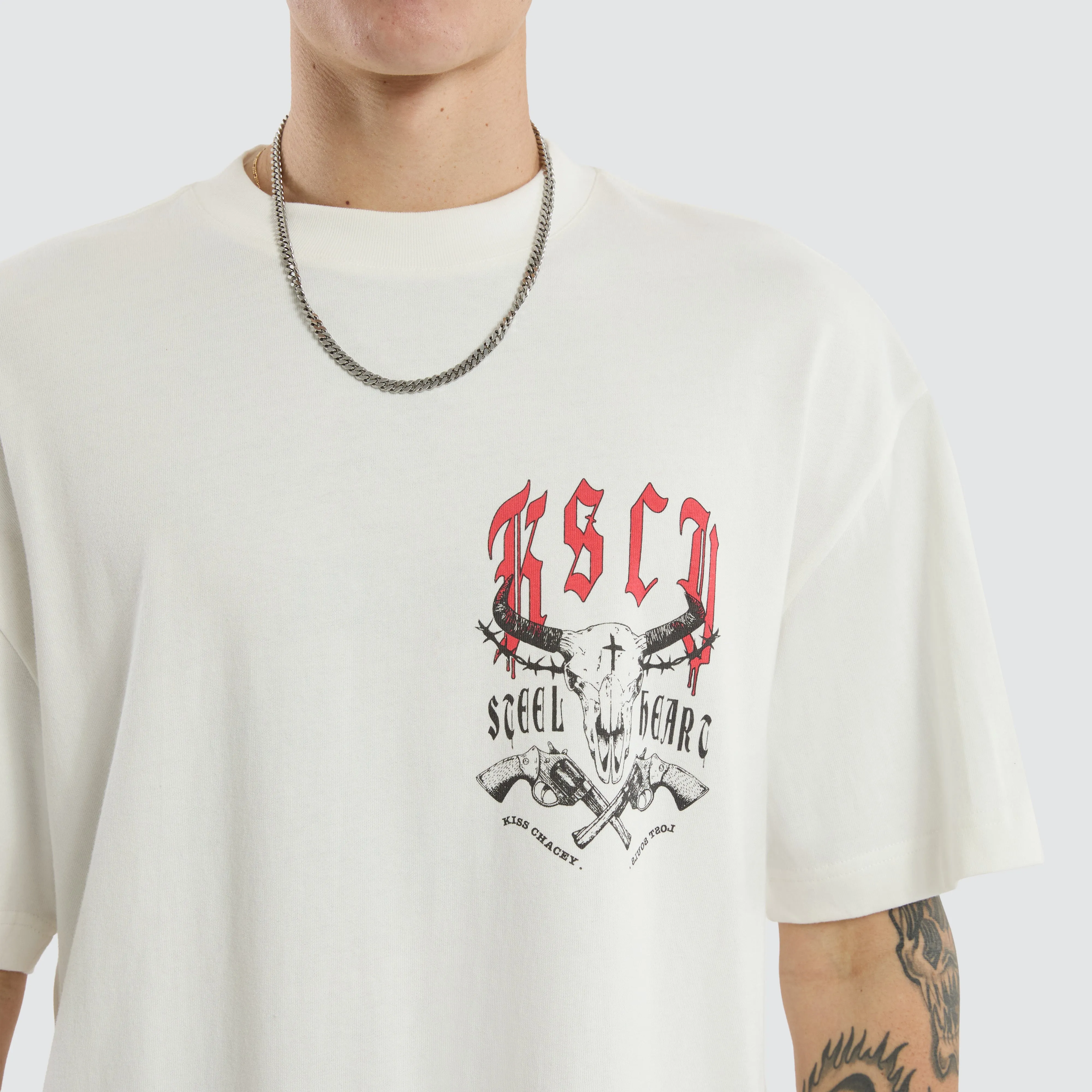 Steel Heart Street Tee Natural White sold by Neverland product image thumbnail 5