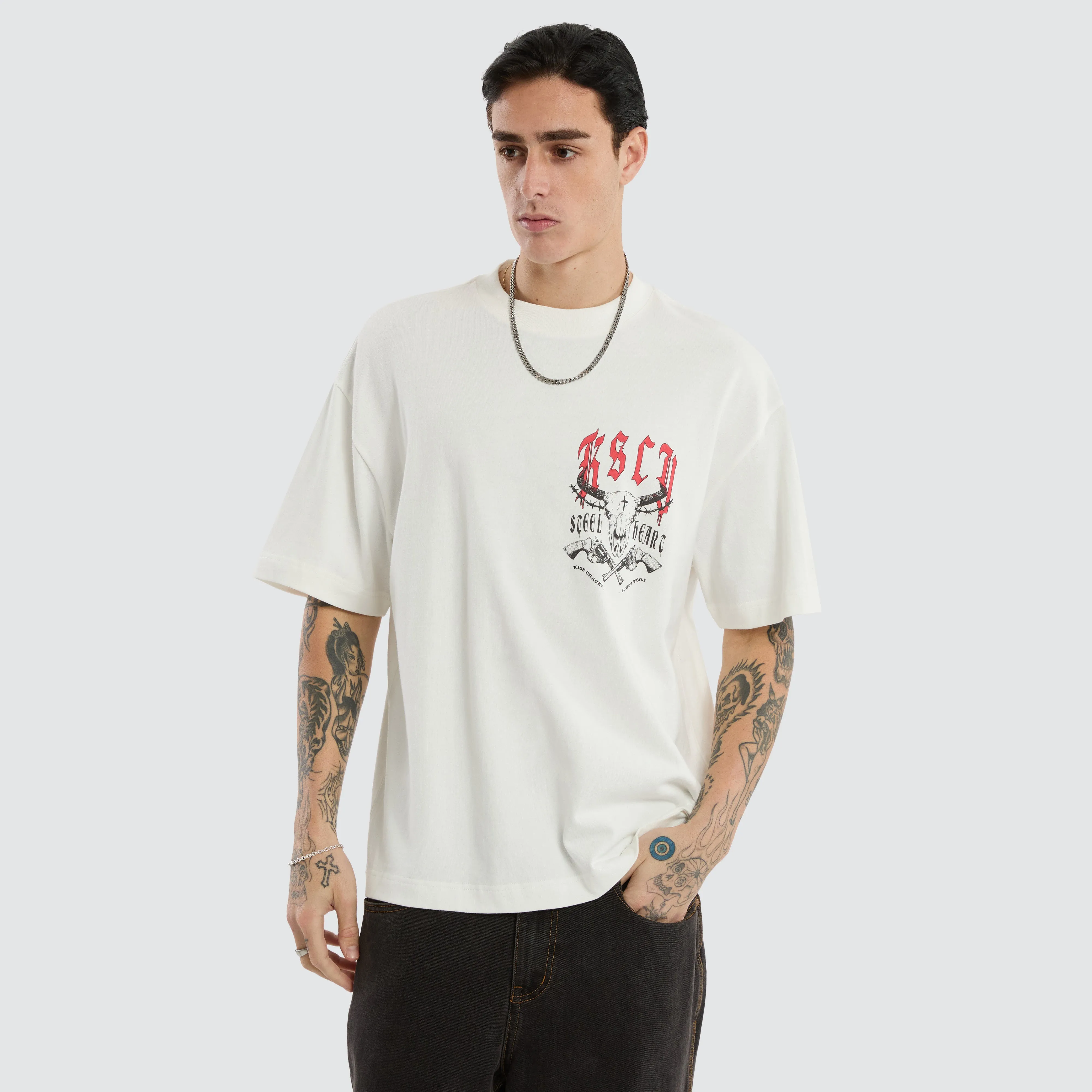 Steel Heart Street Tee Natural White sold by Neverland product image thumbnail 3