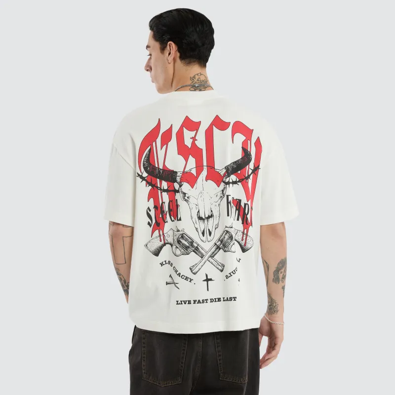 Steel Heart Street Tee Natural White sold by Neverland