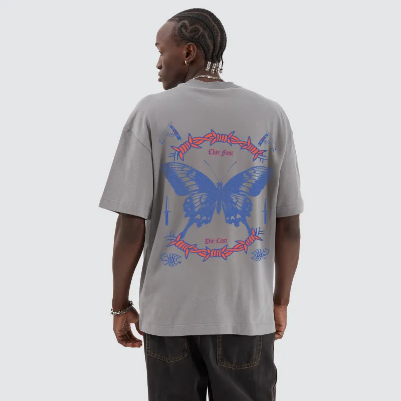 Gust Street Tee Steel Grey sold by Neverland