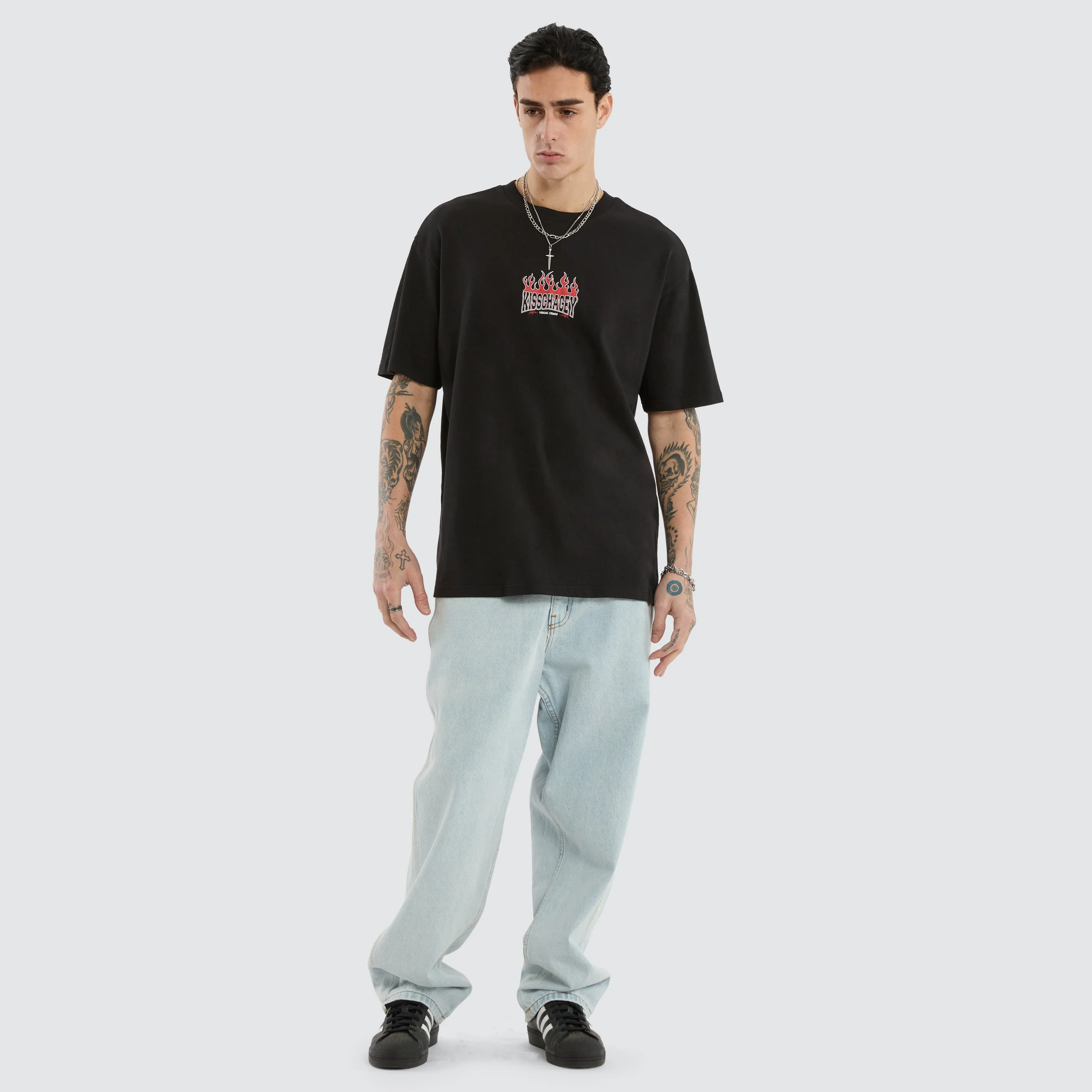 Rebel Box Fit Tee Jet Black sold by Neverland product image thumbnail 2