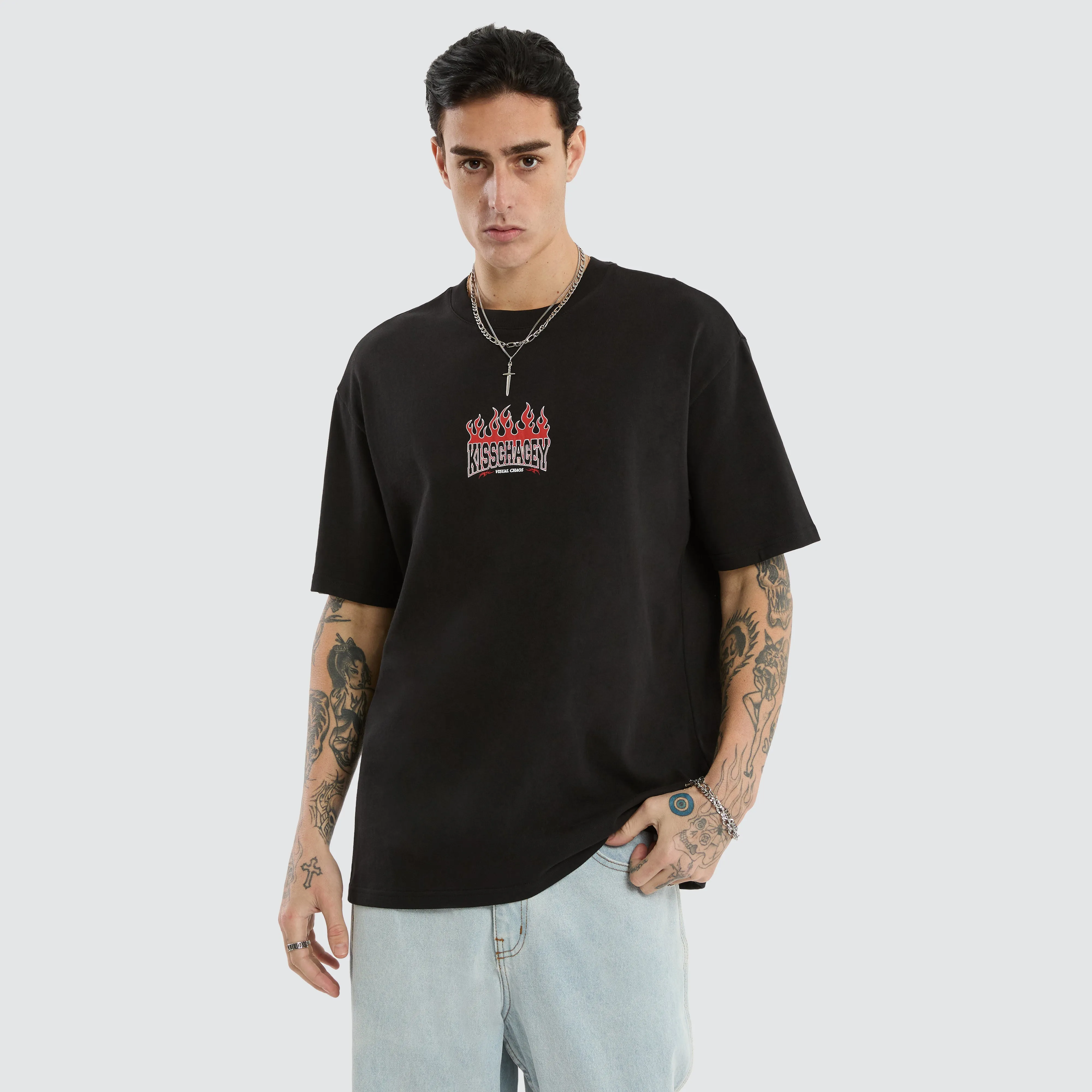 Rebel Box Fit Tee Jet Black sold by Neverland product image thumbnail 3