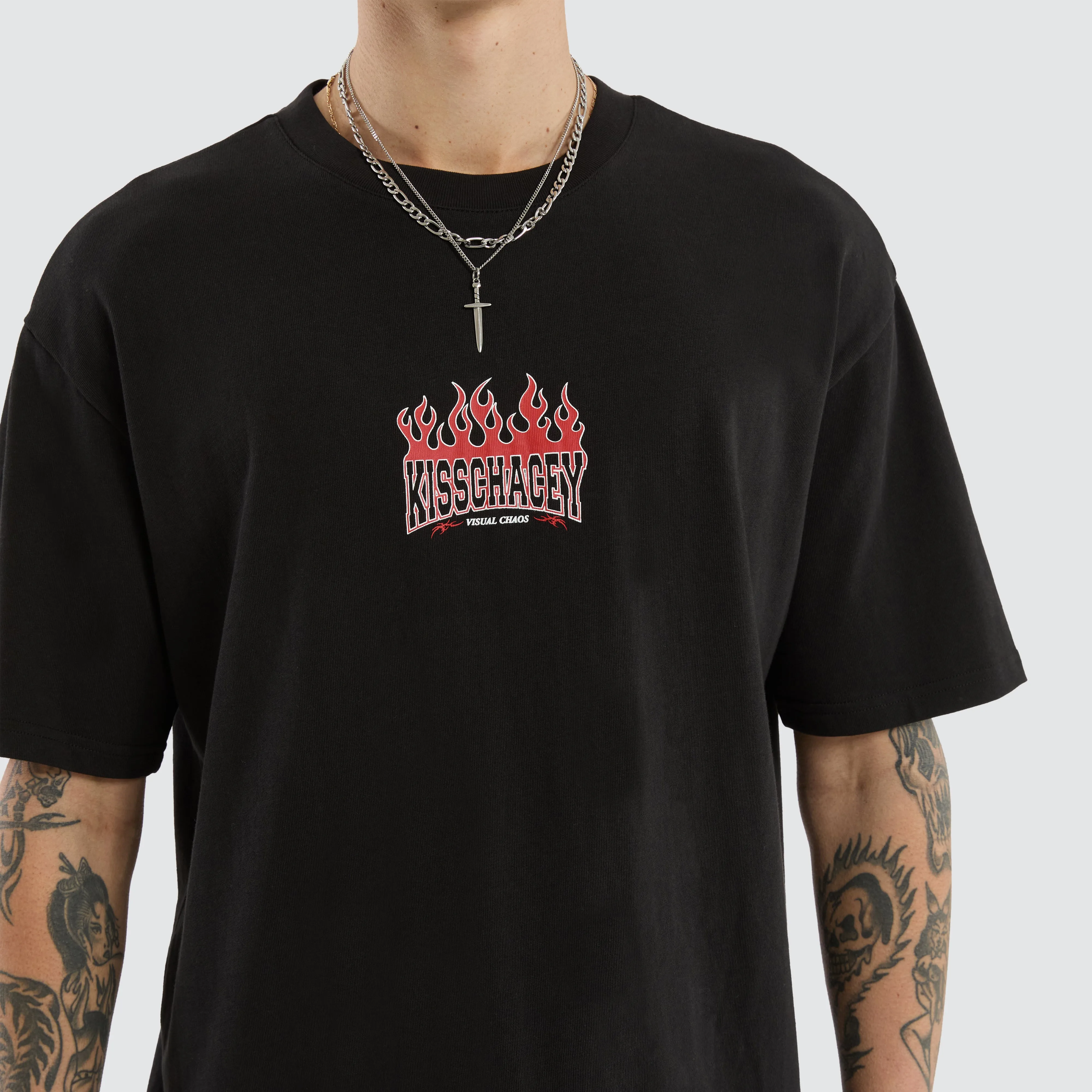 Rebel Box Fit Tee Jet Black sold by Neverland product image thumbnail 5