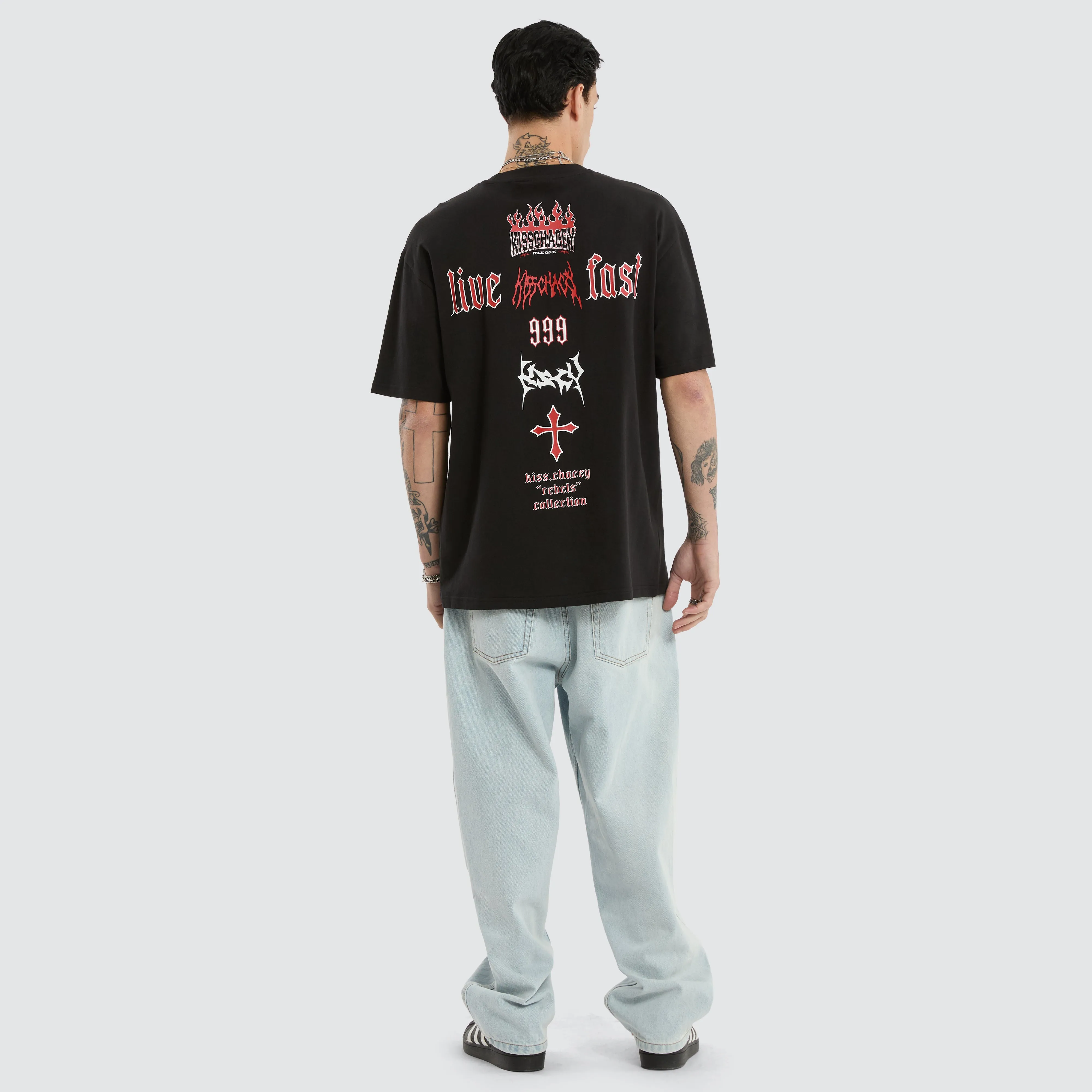 Rebel Box Fit Tee Jet Black sold by Neverland product image thumbnail 4