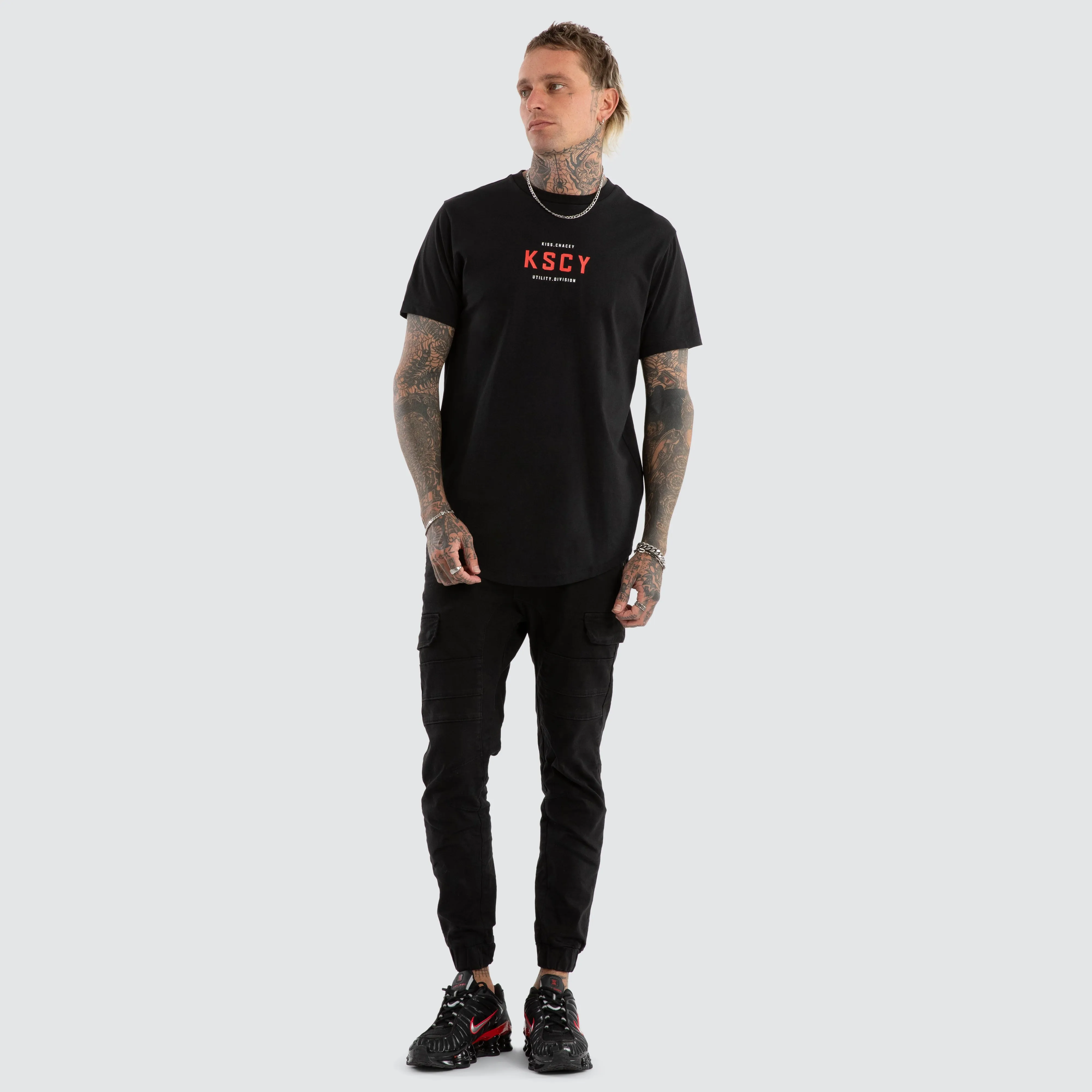 Stamp Dual Curved Tee Jet Black sold by Neverland product image thumbnail 4