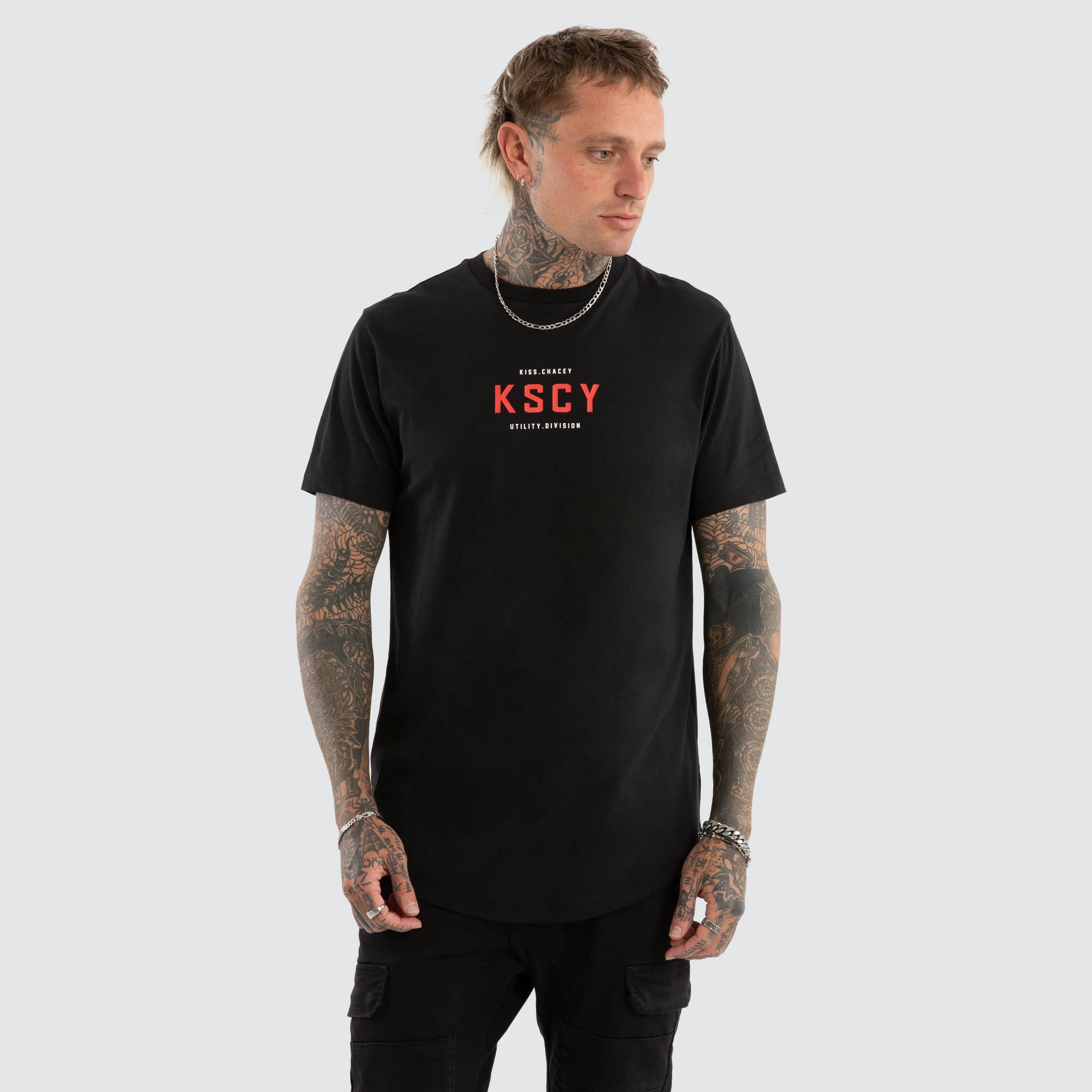 Stamp Dual Curved Tee Jet Black sold by Neverland product image thumbnail 2