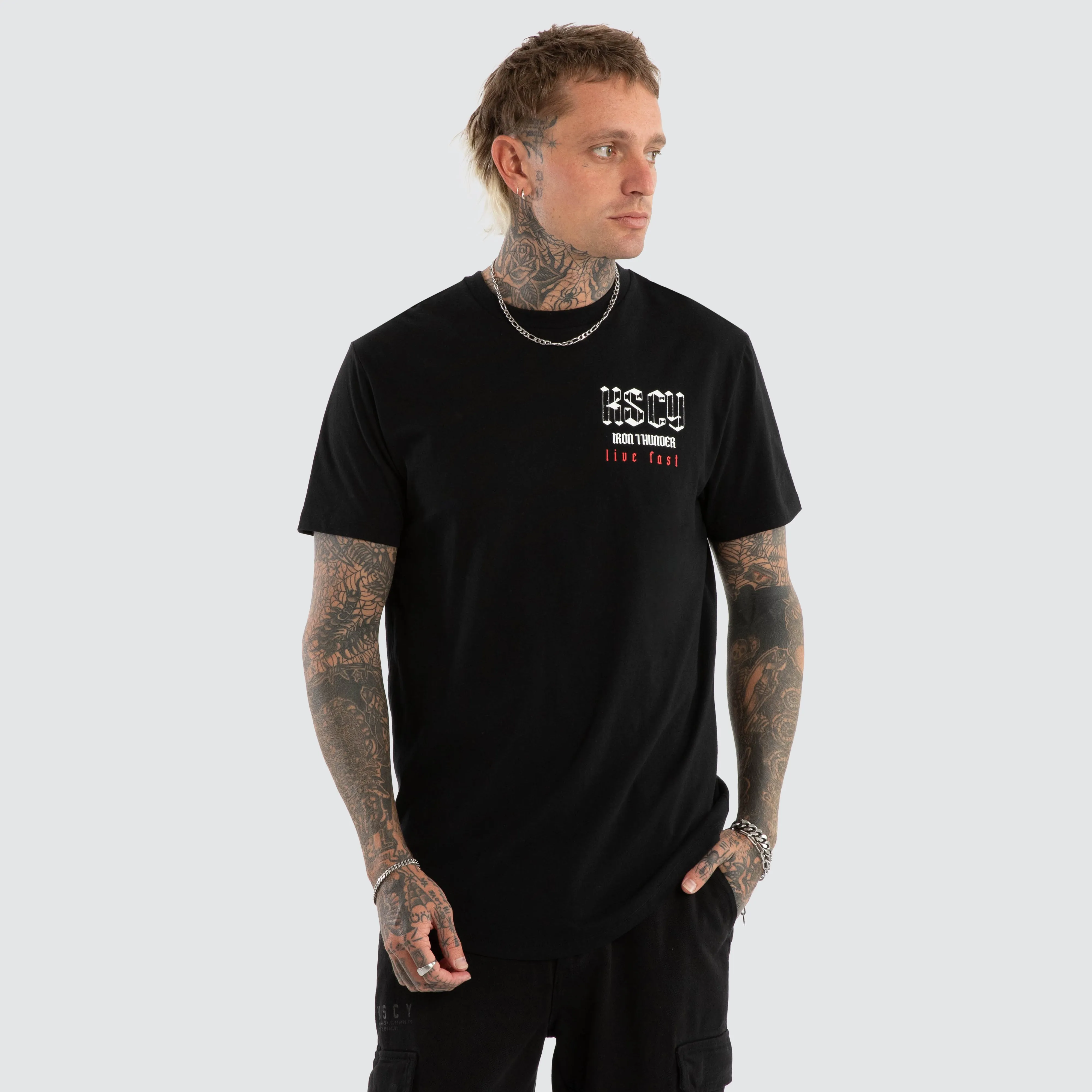 Iron Thunder Dual Curved Tee Jet Black sold by Neverland product image thumbnail 3