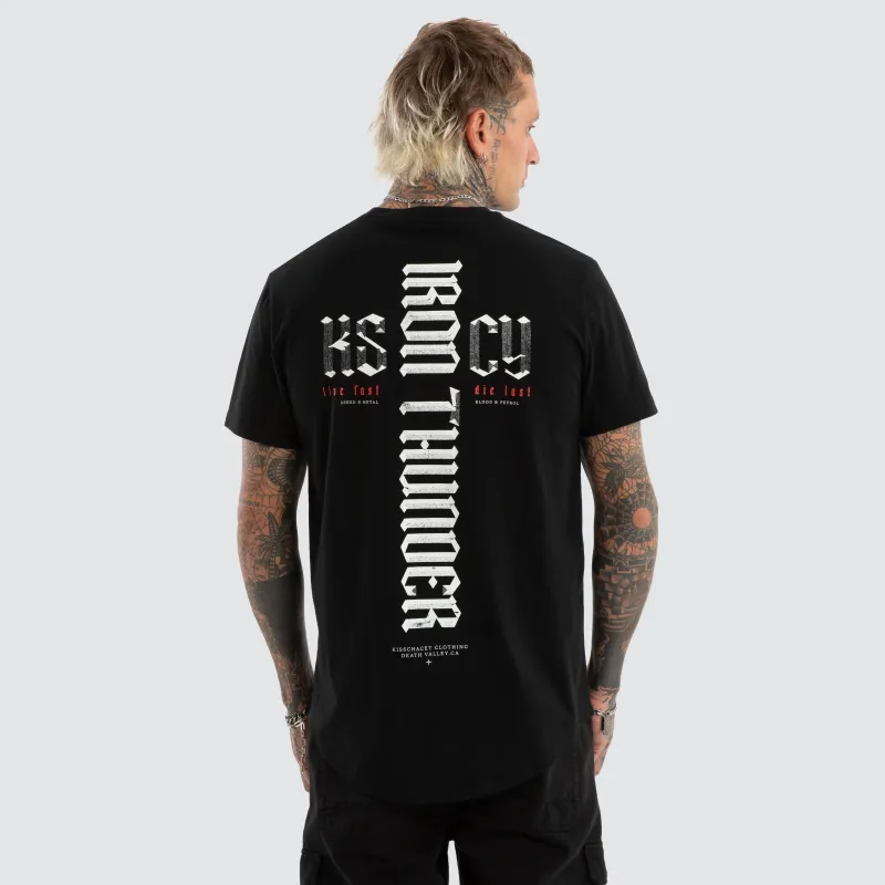 Iron Thunder Dual Curved Tee Jet Black sold by Neverland