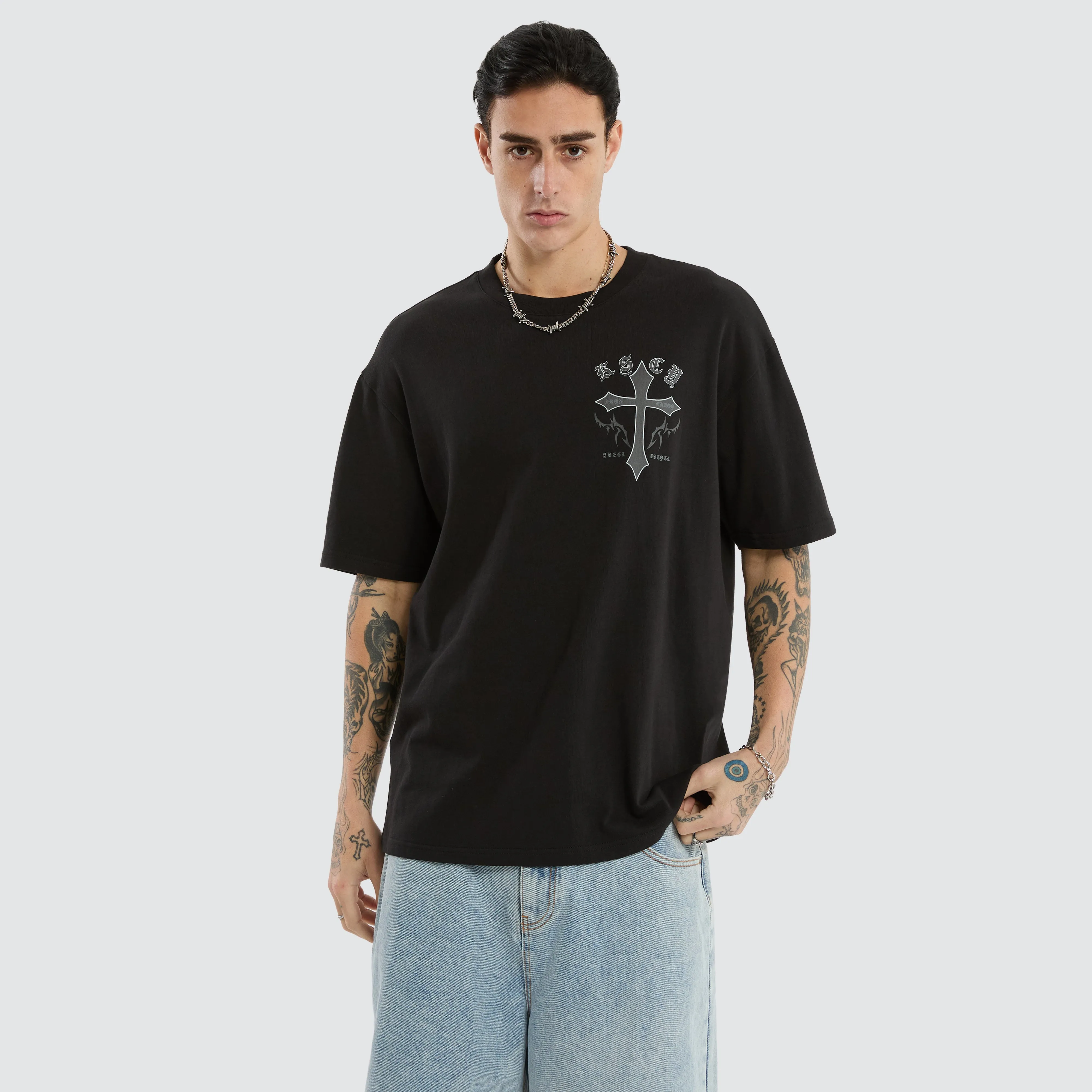 Lithium Box Fit Tee Jet Black sold by Neverland product image thumbnail 3