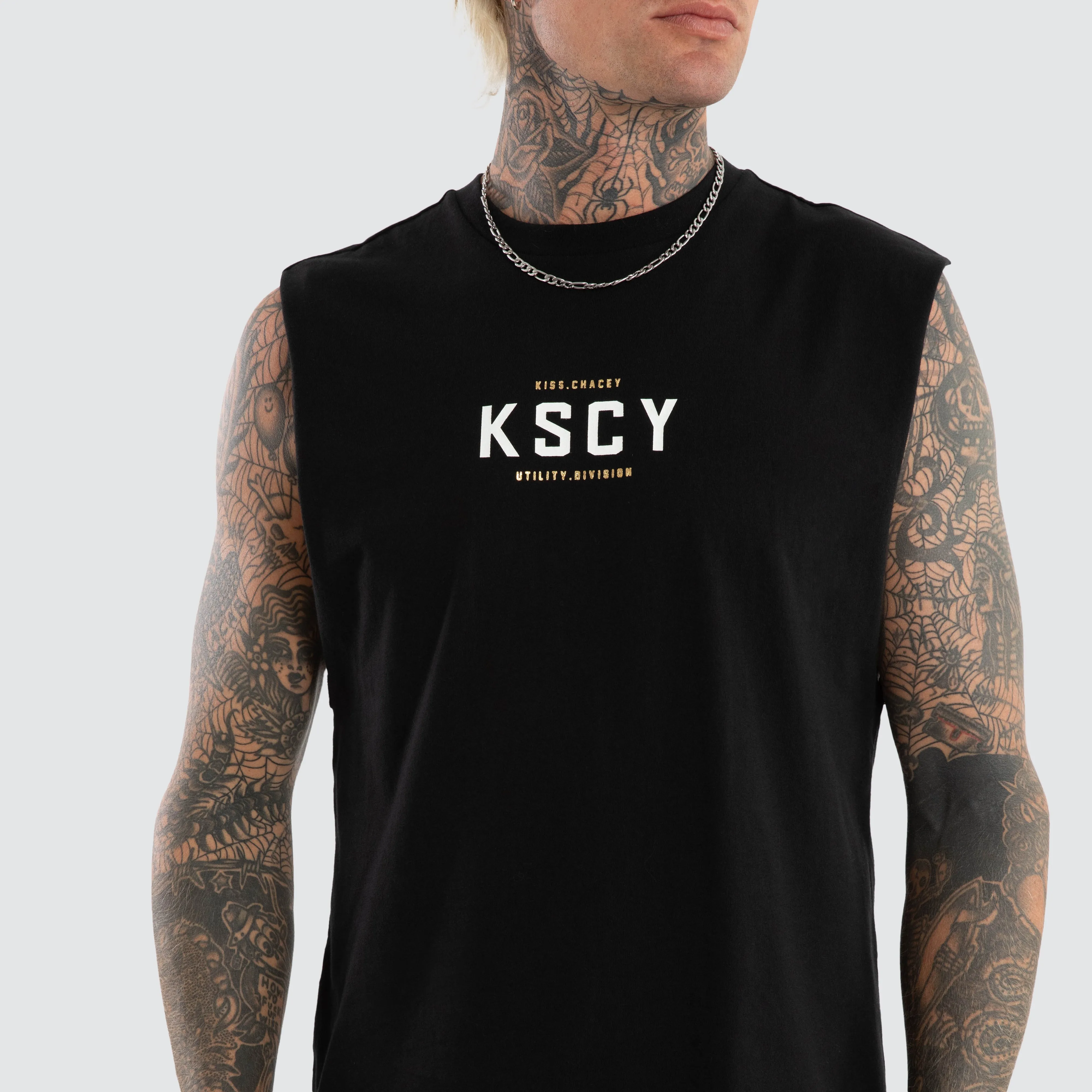 Division Dual Curved Muscle Tee Jet Black sold by Neverland product image thumbnail 5