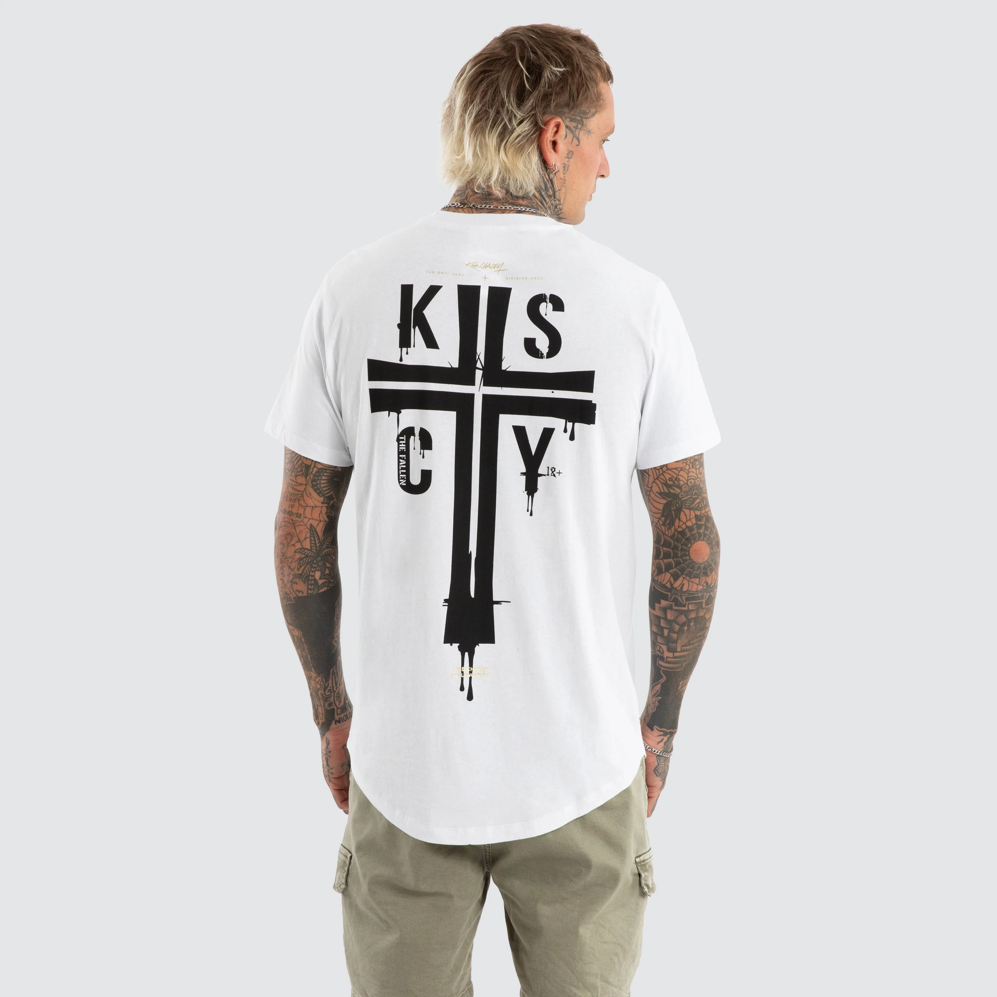 Alpha Dual Curved Tee Optical White sold by Neverland