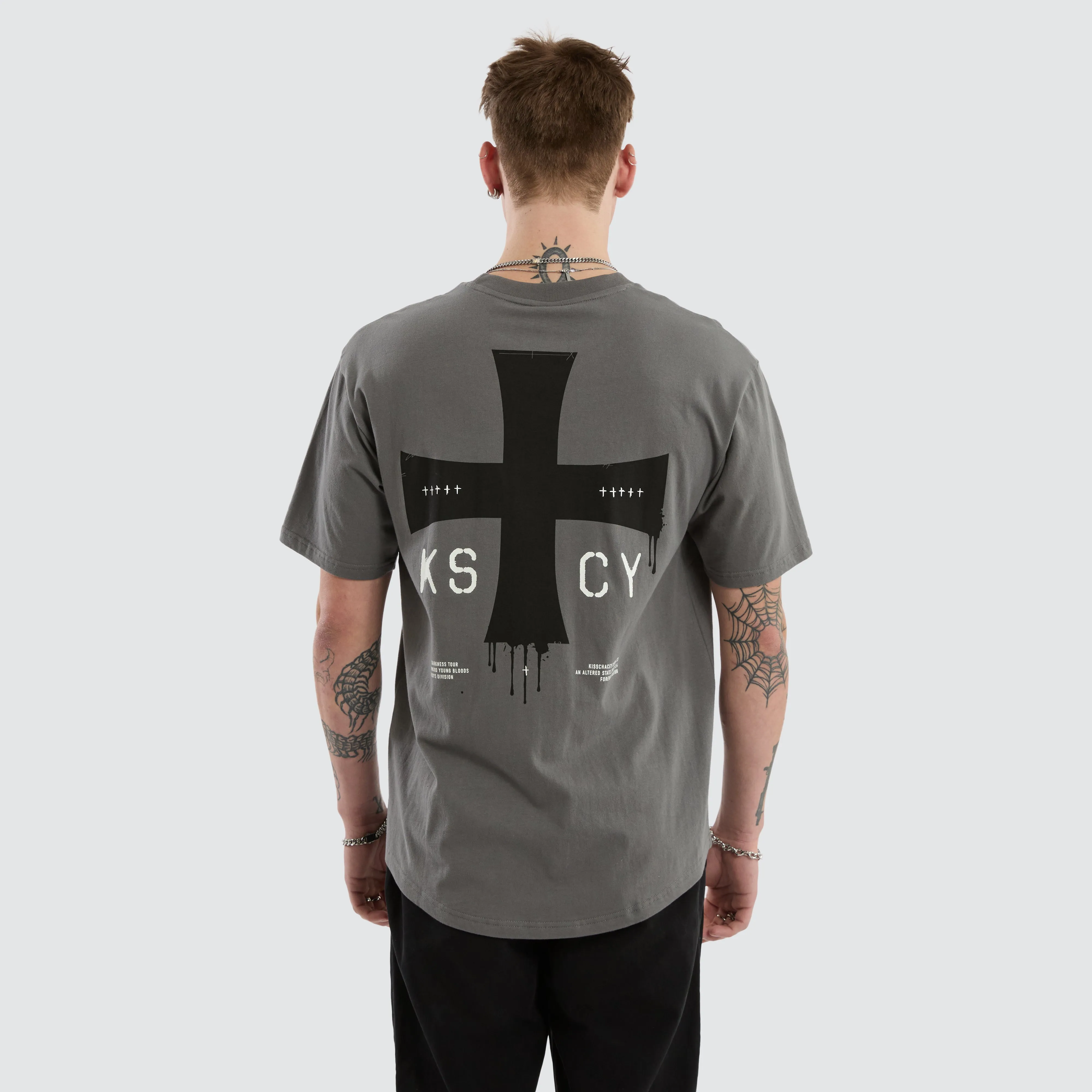 Desolation Box Fit Scoop Tee Charcoal sold by Neverland