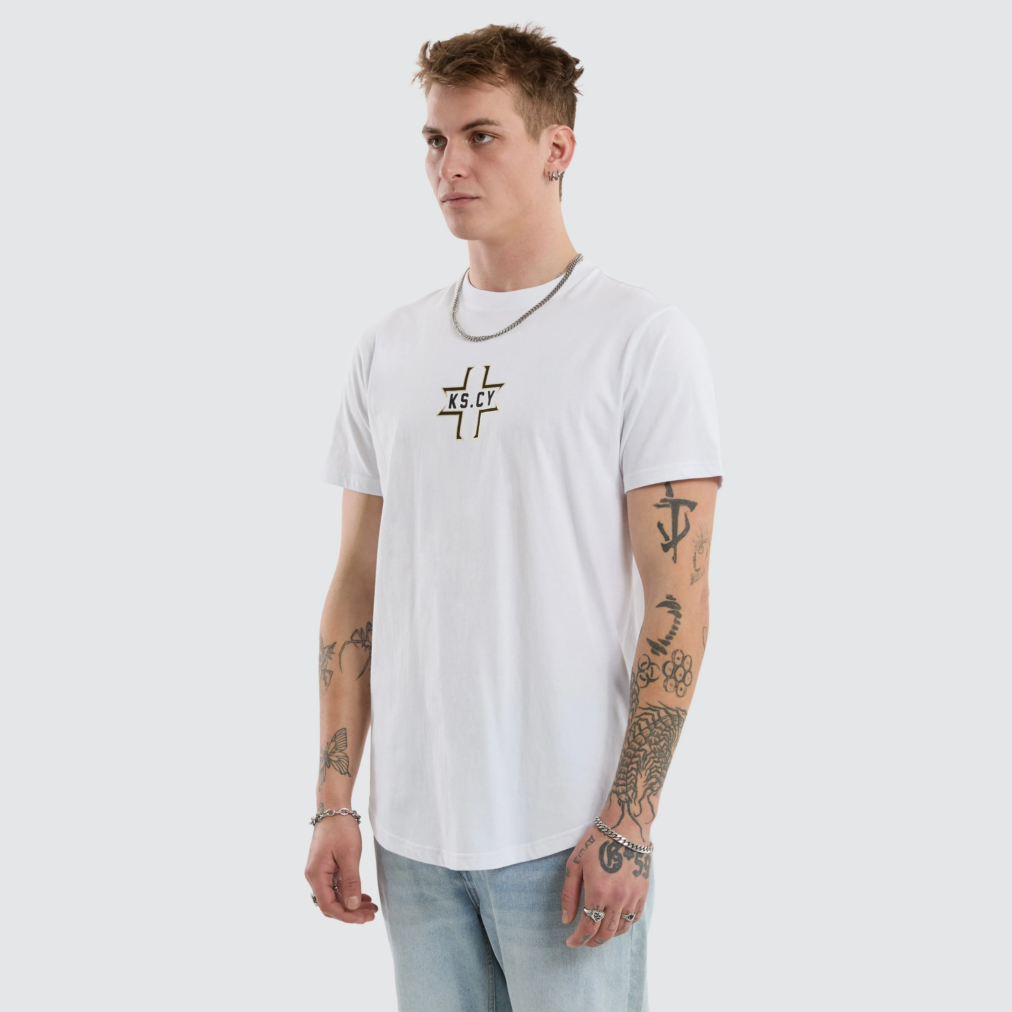 Believe Dual Curved Tee Optical White sold by Neverland product image thumbnail 5