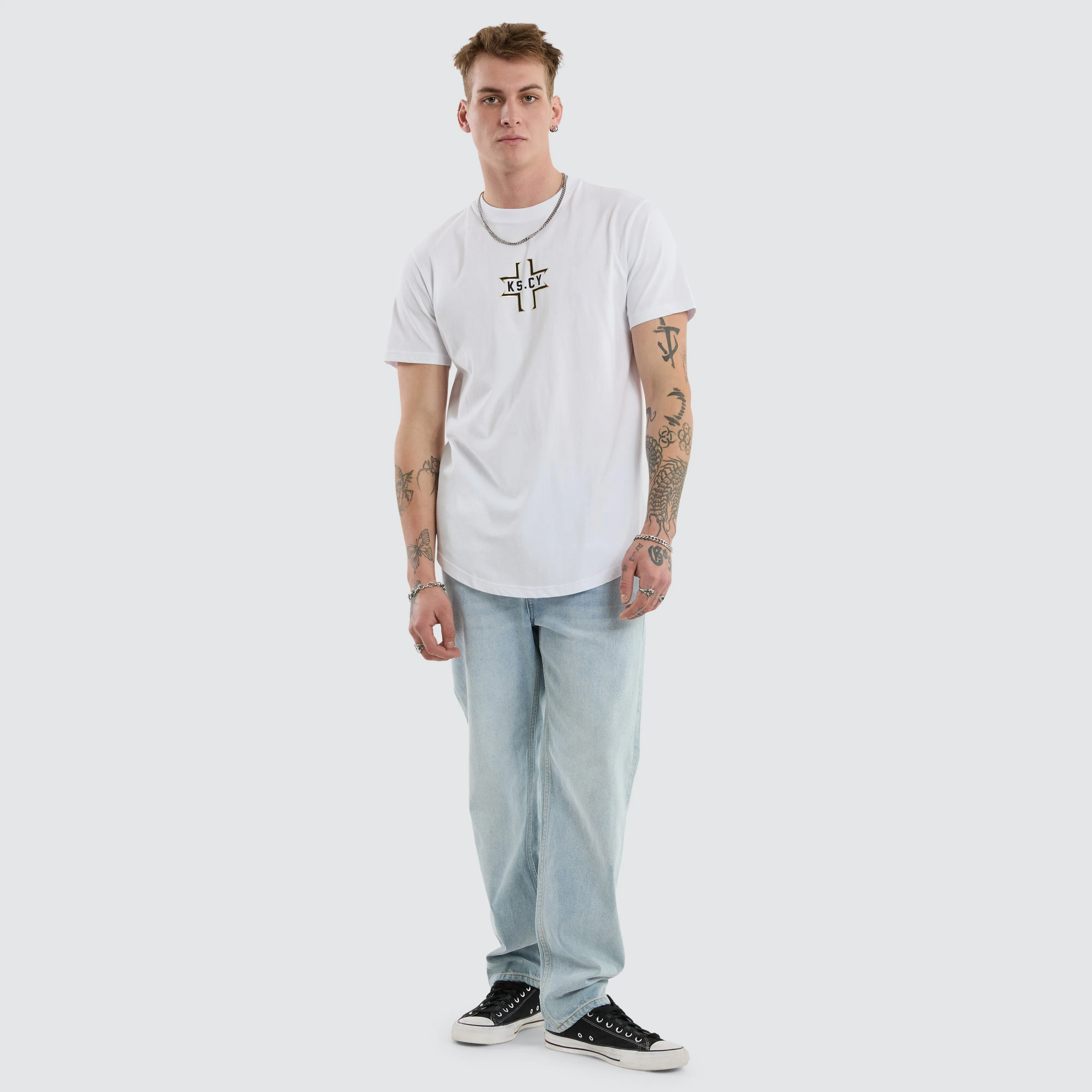 Believe Dual Curved Tee Optical White sold by Neverland product image thumbnail 2