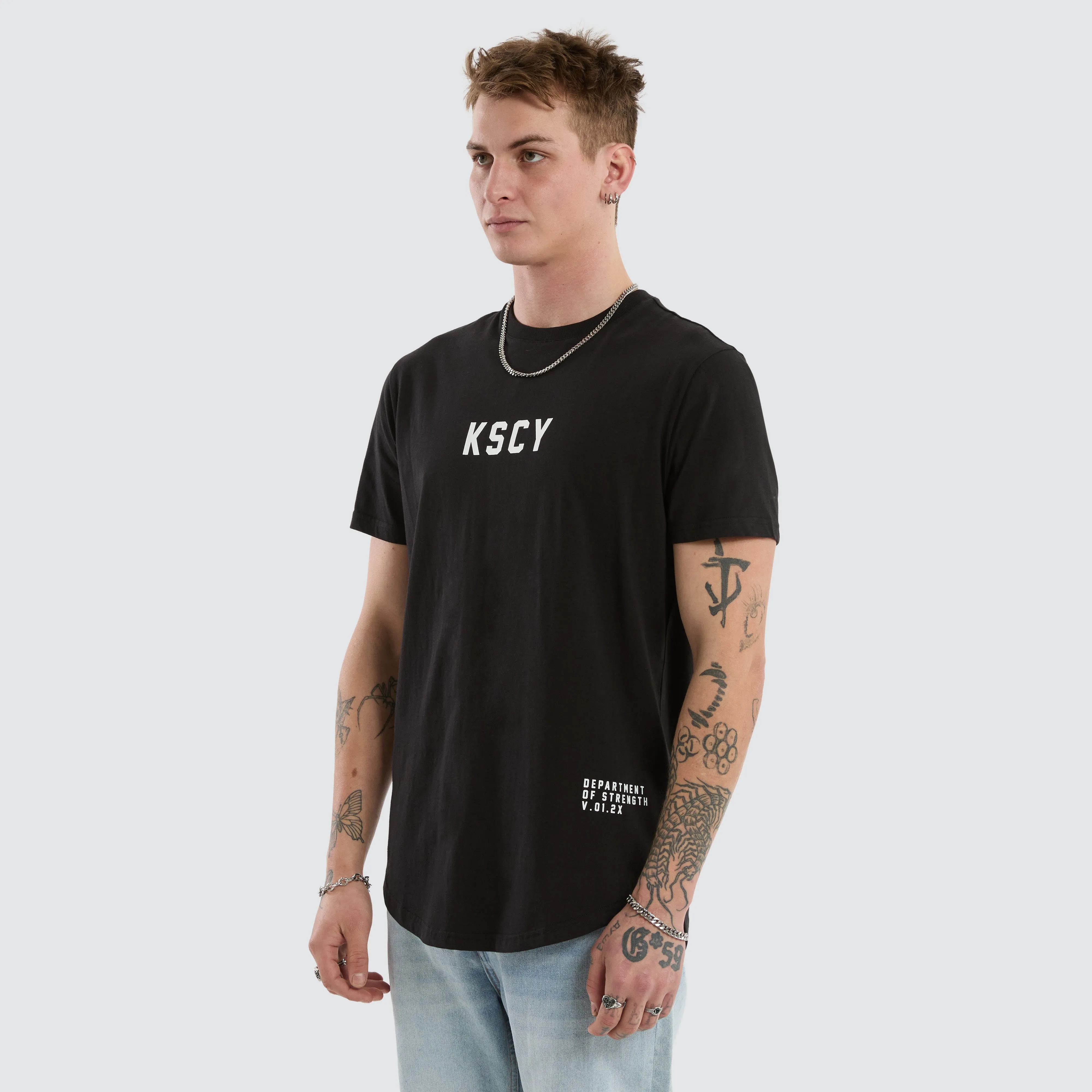 Smoke Dual Curved Tee Black/Grey sold by Neverland product image thumbnail 5