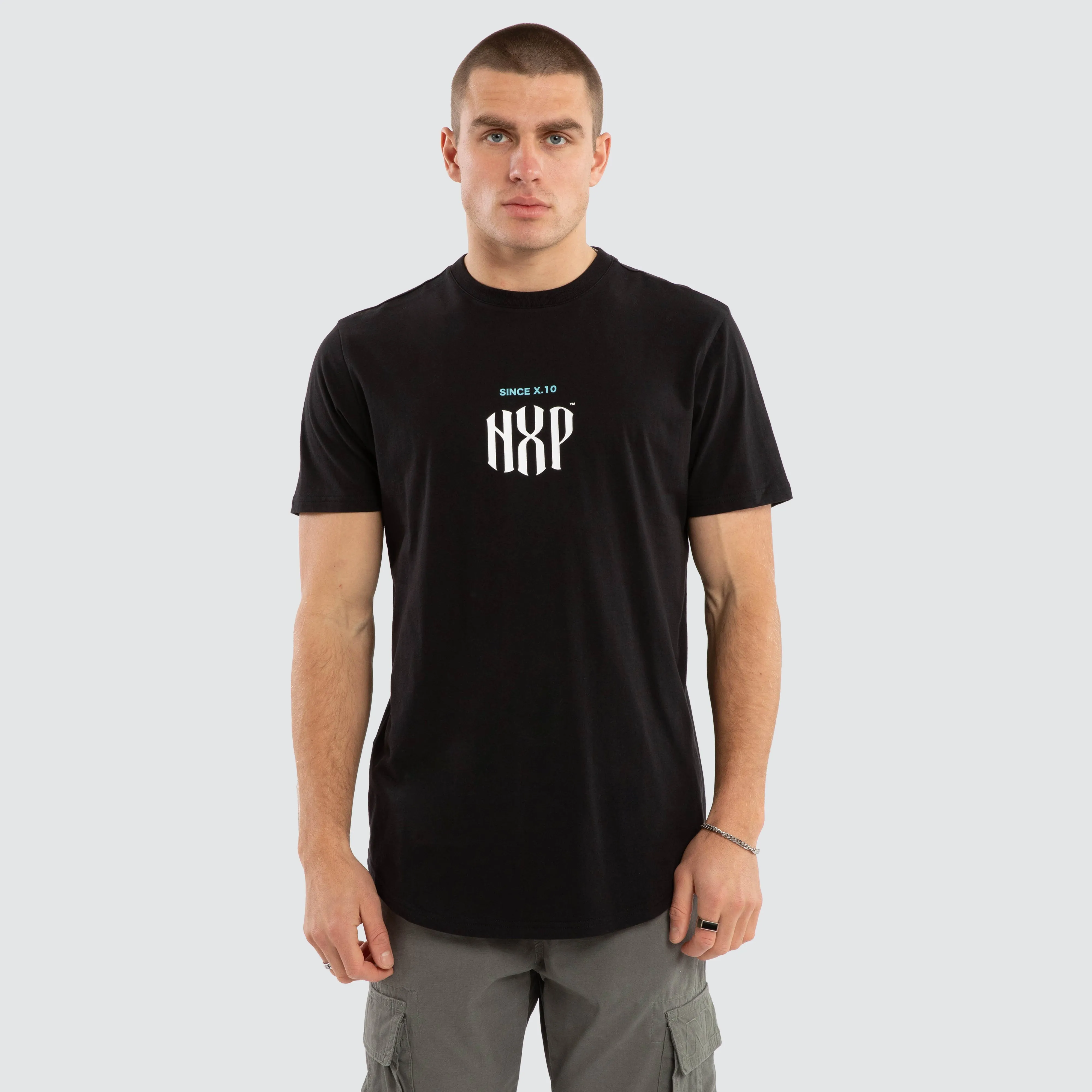 Stronger Dual Curved Tee Jet Black sold by Neverland