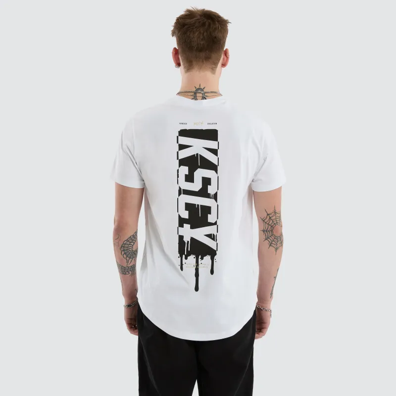 Dream Dual Curved Tee Optical White sold by Neverland