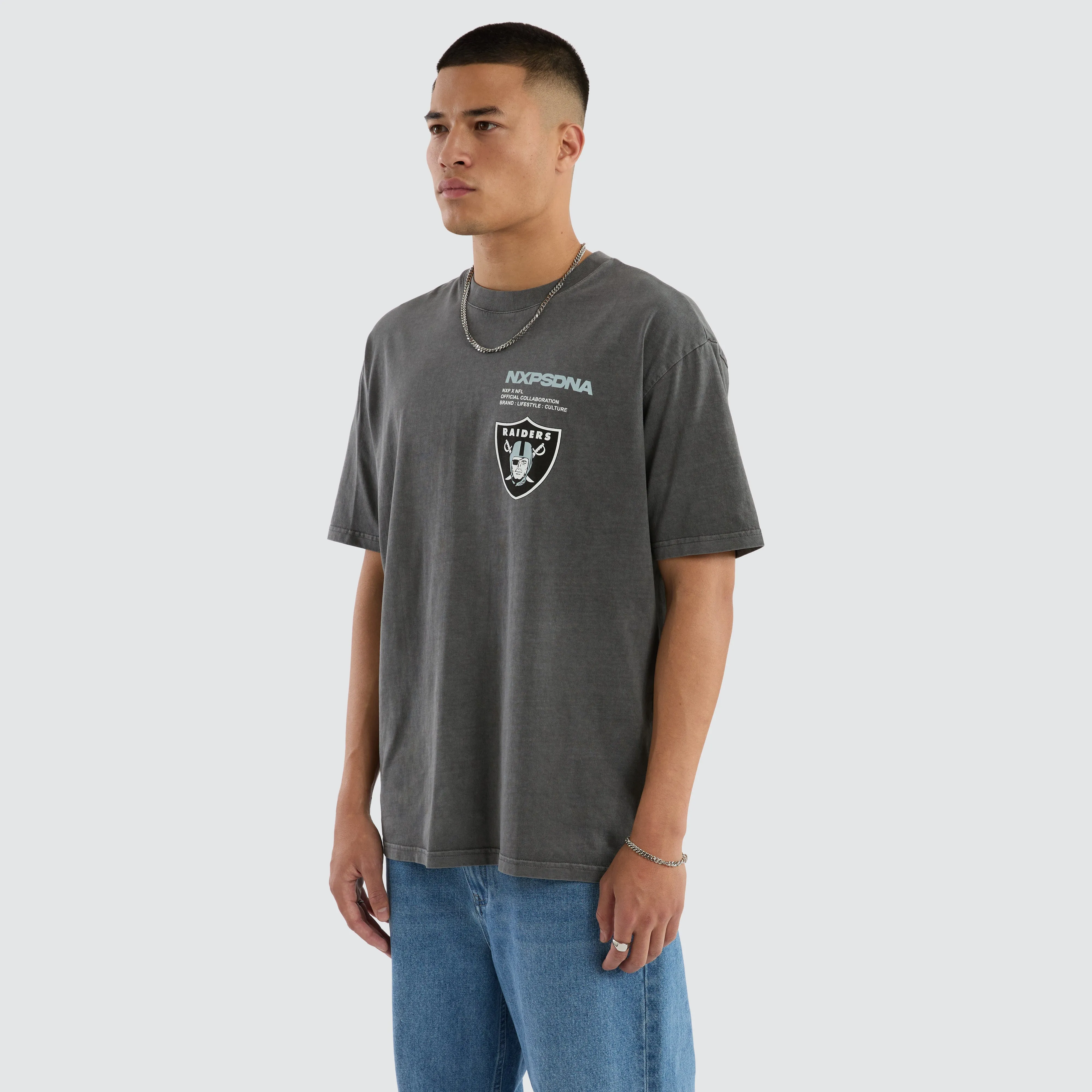 Las Vegas Raiders NFL Driven Tee Pigment Charcoal sold by Neverland product image thumbnail 5