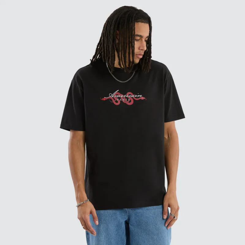 Fear Loopback Box Fit Tee Jet Black sold by Neverland